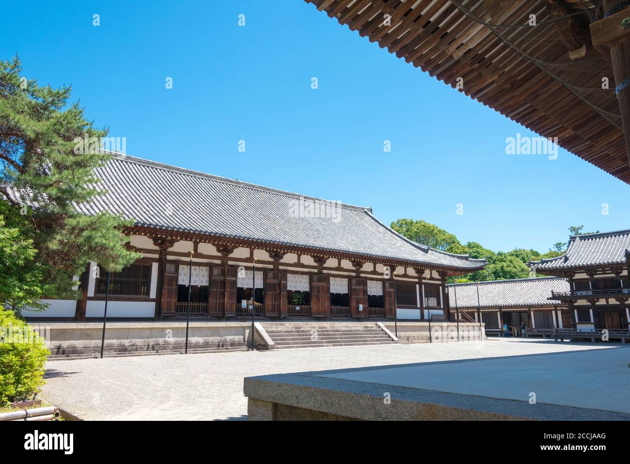 Nara, Giappone - Tempio di Toshodaiji a Nara, Giappone. Fa parte del Sito Patrimonio dell'Umanità dell'UNESCO - Monumenti storici dell'Antica Nara. Foto Stock