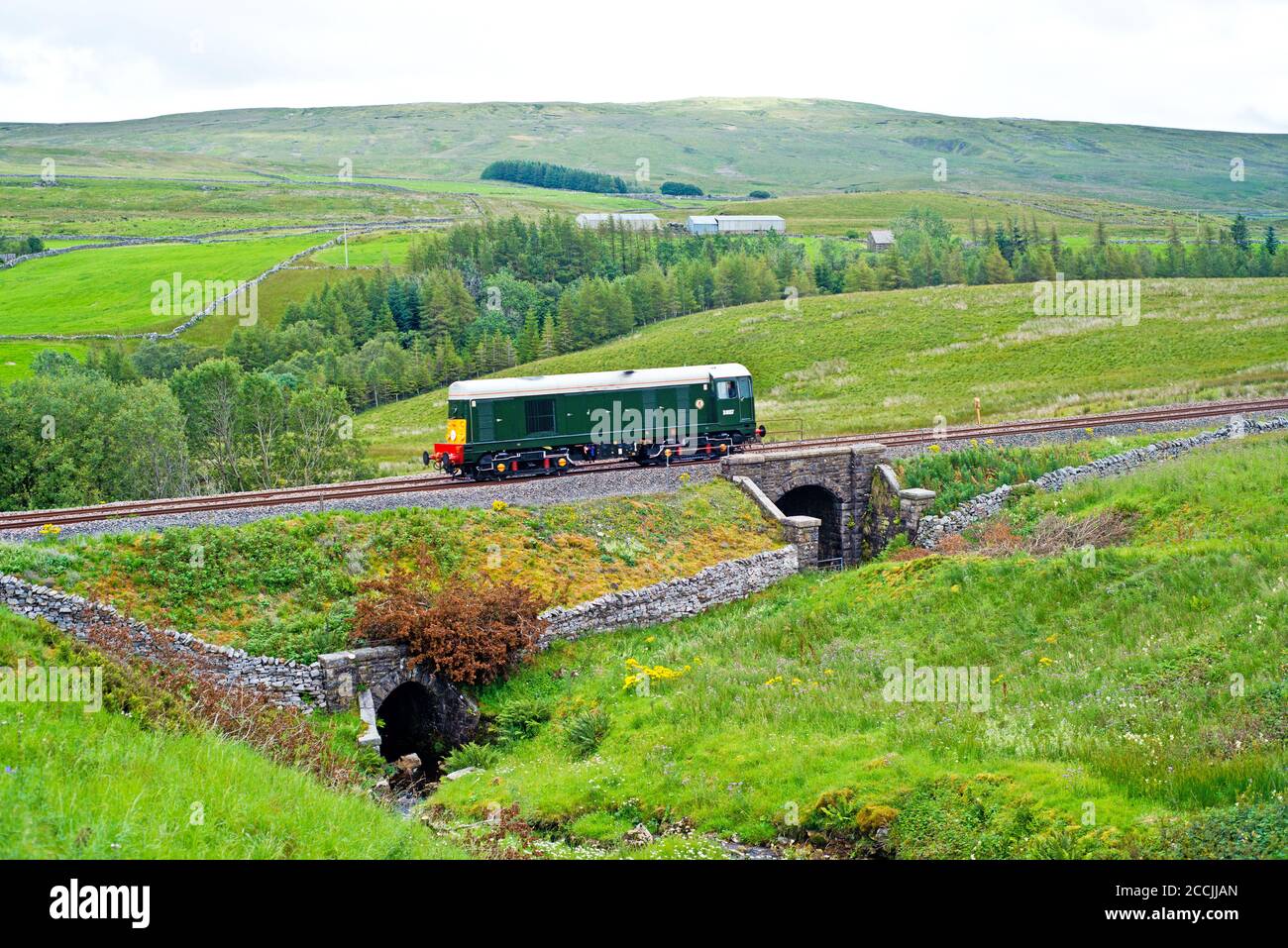 Classe 20 D8107 presso AIS Gill, stabilirsi a Carlisle Railway, Cumbria, Inghilterra Foto Stock