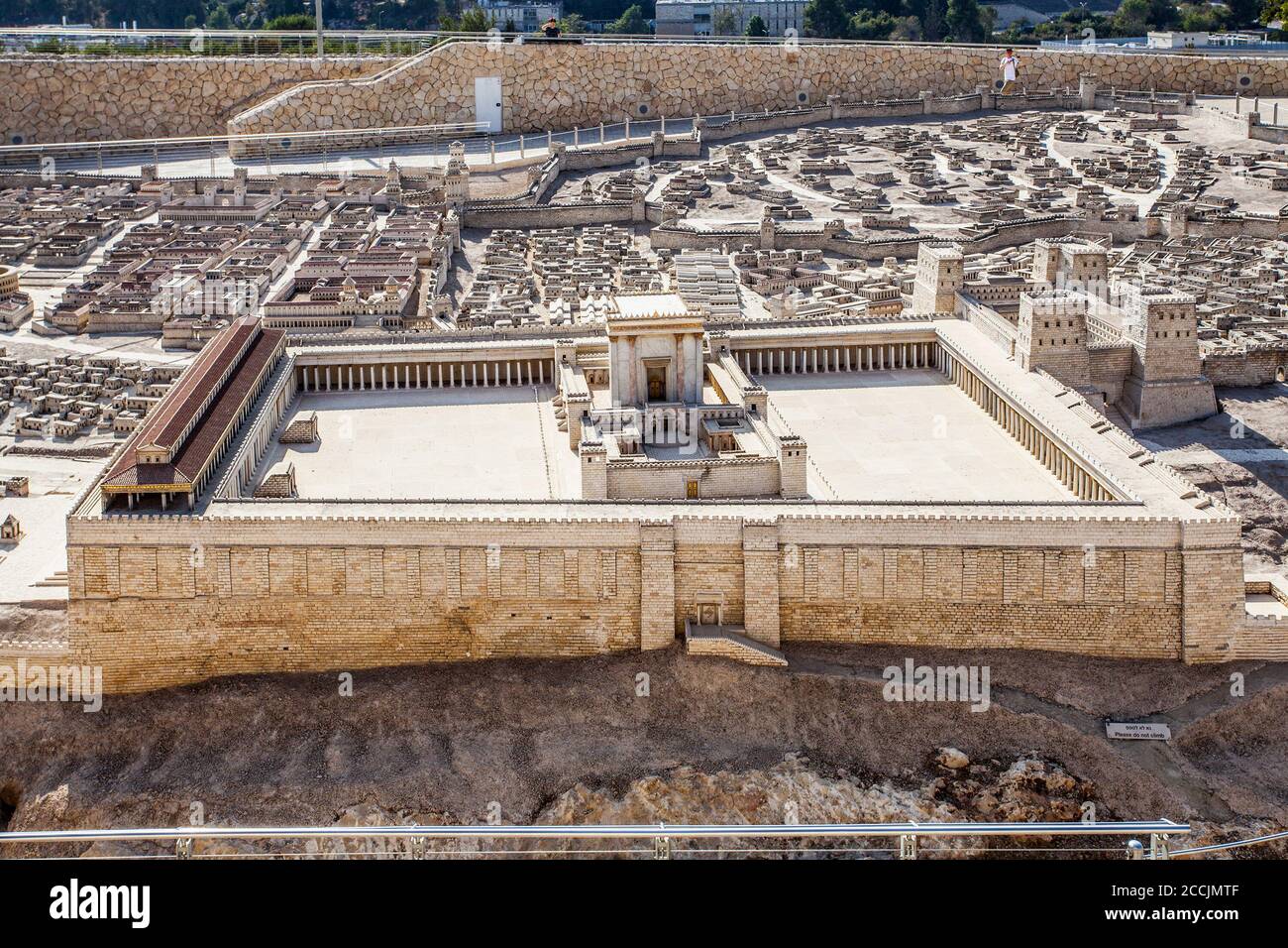 GERUSALEMME ISRAELE 15 settembre 2017: La città di Davide un modello nel Museo d'Israele Israele Israele. Questo modello in scala 50:1, che copre quasi un acro, evoca l'anc Foto Stock