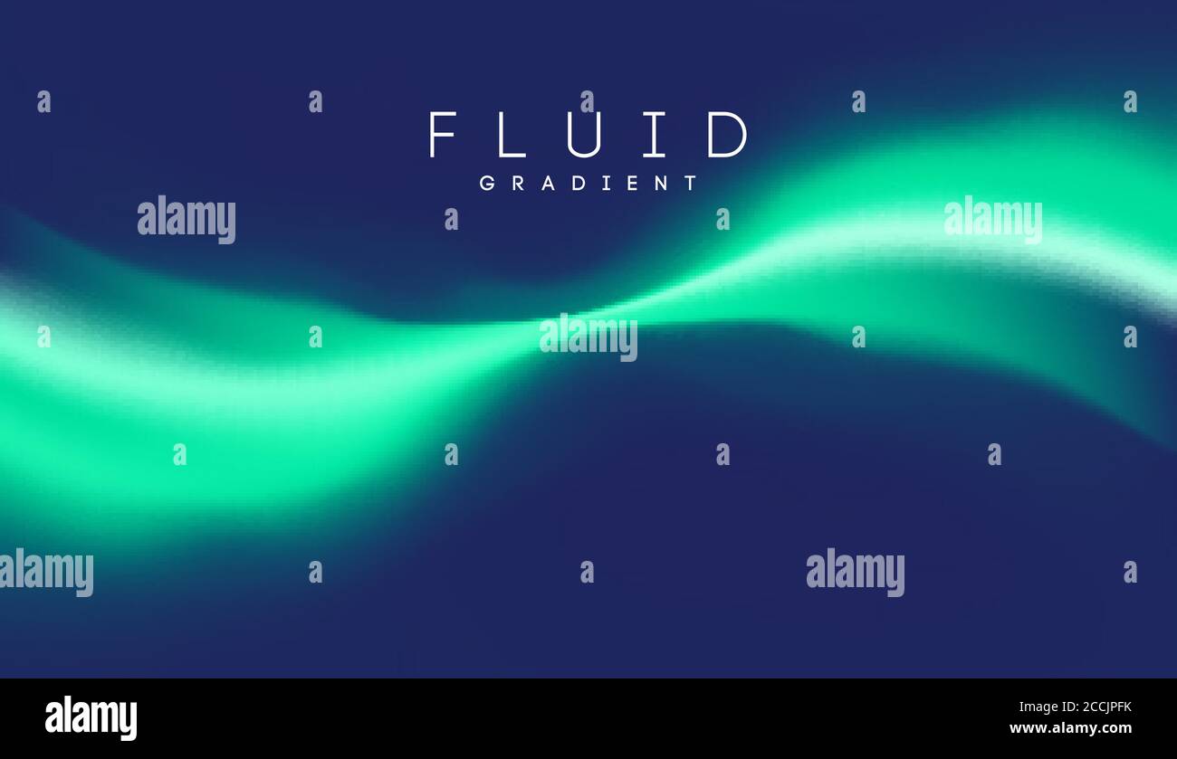 Fondo fluido sfumato blu. Colori fluidi astratto gradiente grafico 3d. Forma un flusso 3d futuristico astratto. Illustrazione Vettoriale