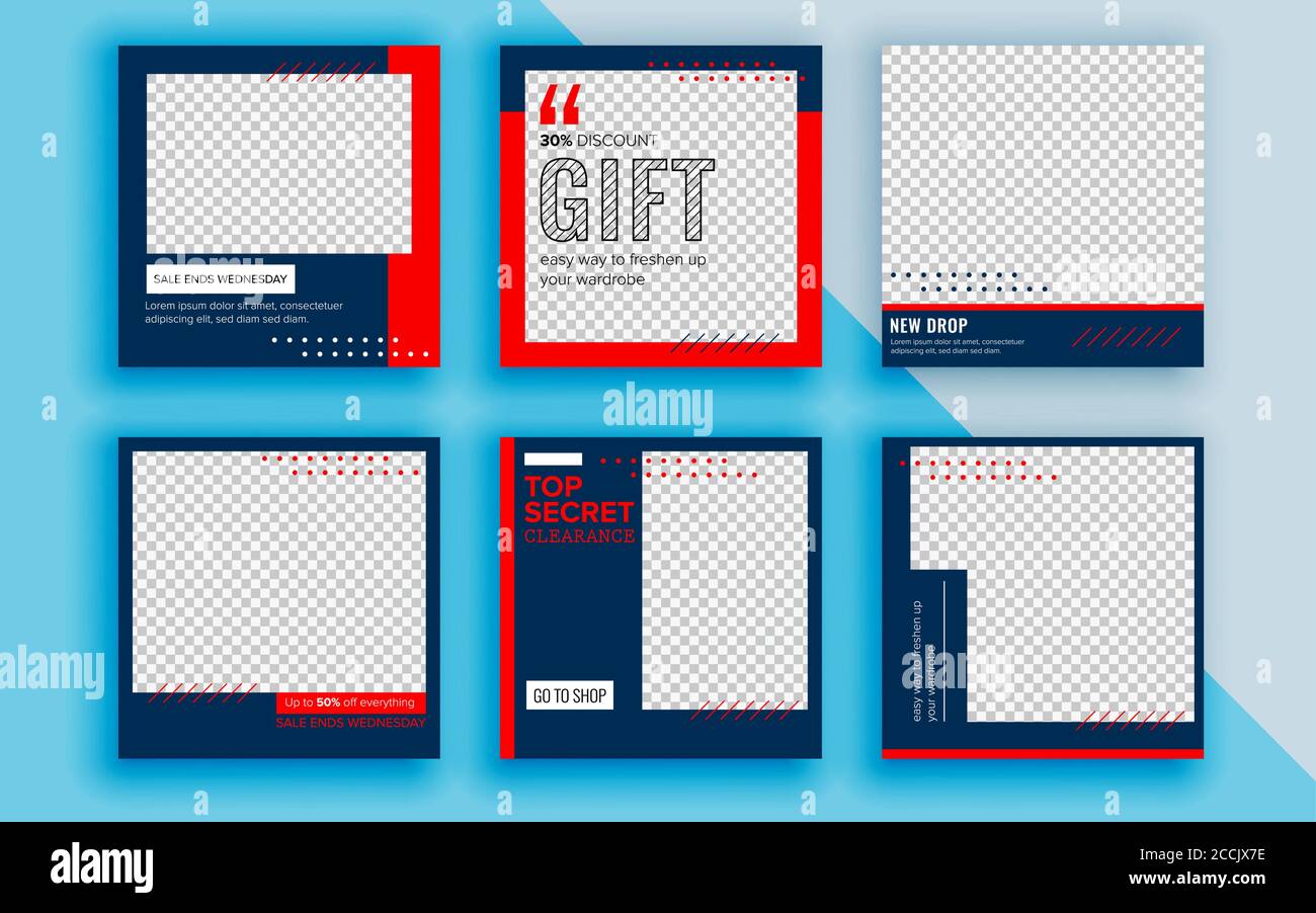 Set di design modello banner di vendita. Illustrazione vettoriale. Illustrazione Vettoriale