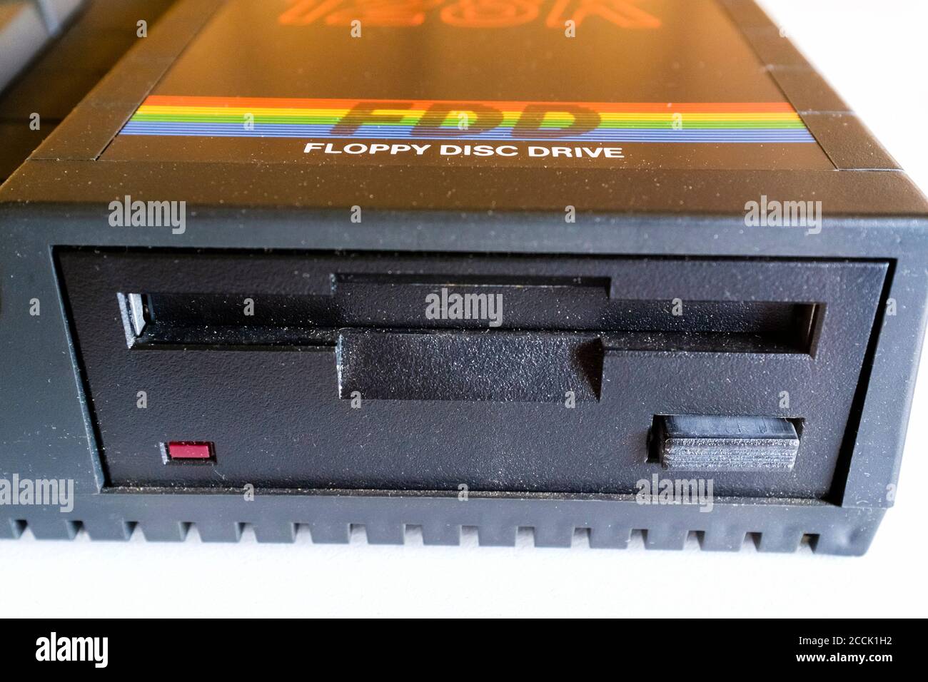 L'unità floppy disk da 3 pollici integrata del personal computer Sinclair ZX Spectrum +3, lanciato nel Regno Unito nel 1987. Foto Stock