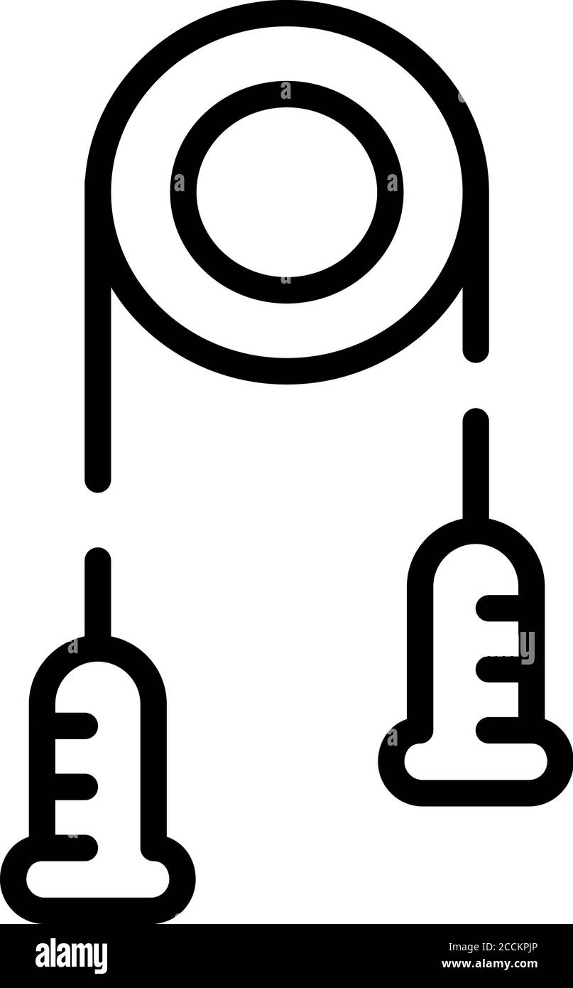 Icona dell'attrezzatura da ginnastica, stile del contorno Illustrazione Vettoriale