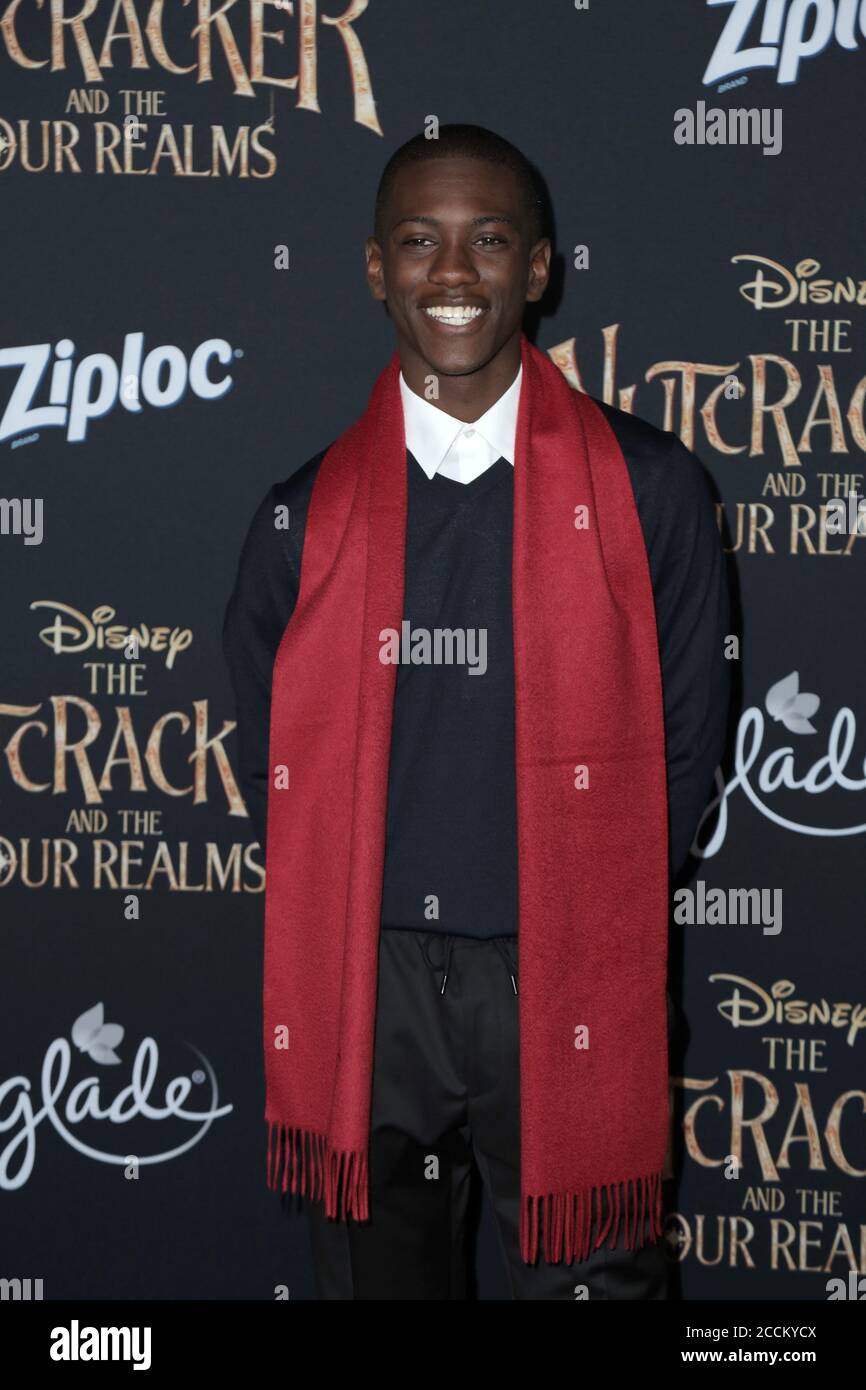 LOS ANGELES - OTT 29: Jayden Fowora-Knight al Nutcracker e la prima dei quattro Regni al Dolby Ballroom il 29 ottobre 2018 a Los Angeles, California Foto Stock