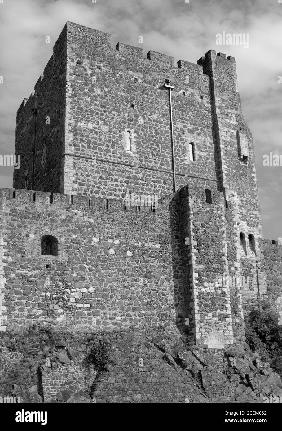 Castello di Carrick Fergus, Irlanda del Nord Foto Stock