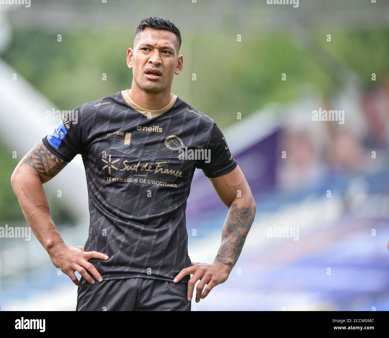 Huddersfield, UK, 22/08/2020 Dragoni catalani Israel Folau Foto Stock