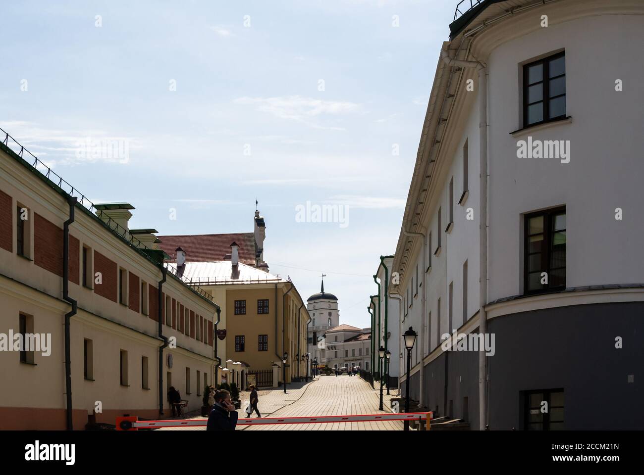 Il pittoresco centro storico di Minsk Foto Stock