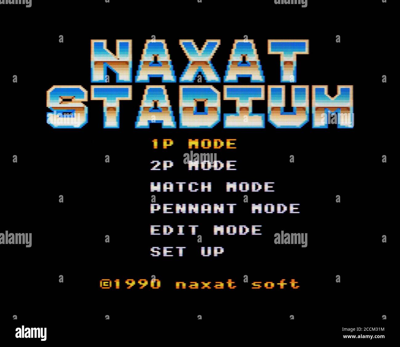 Naxat Stadium - PC Engine Videogame - solo per uso editoriale Foto Stock