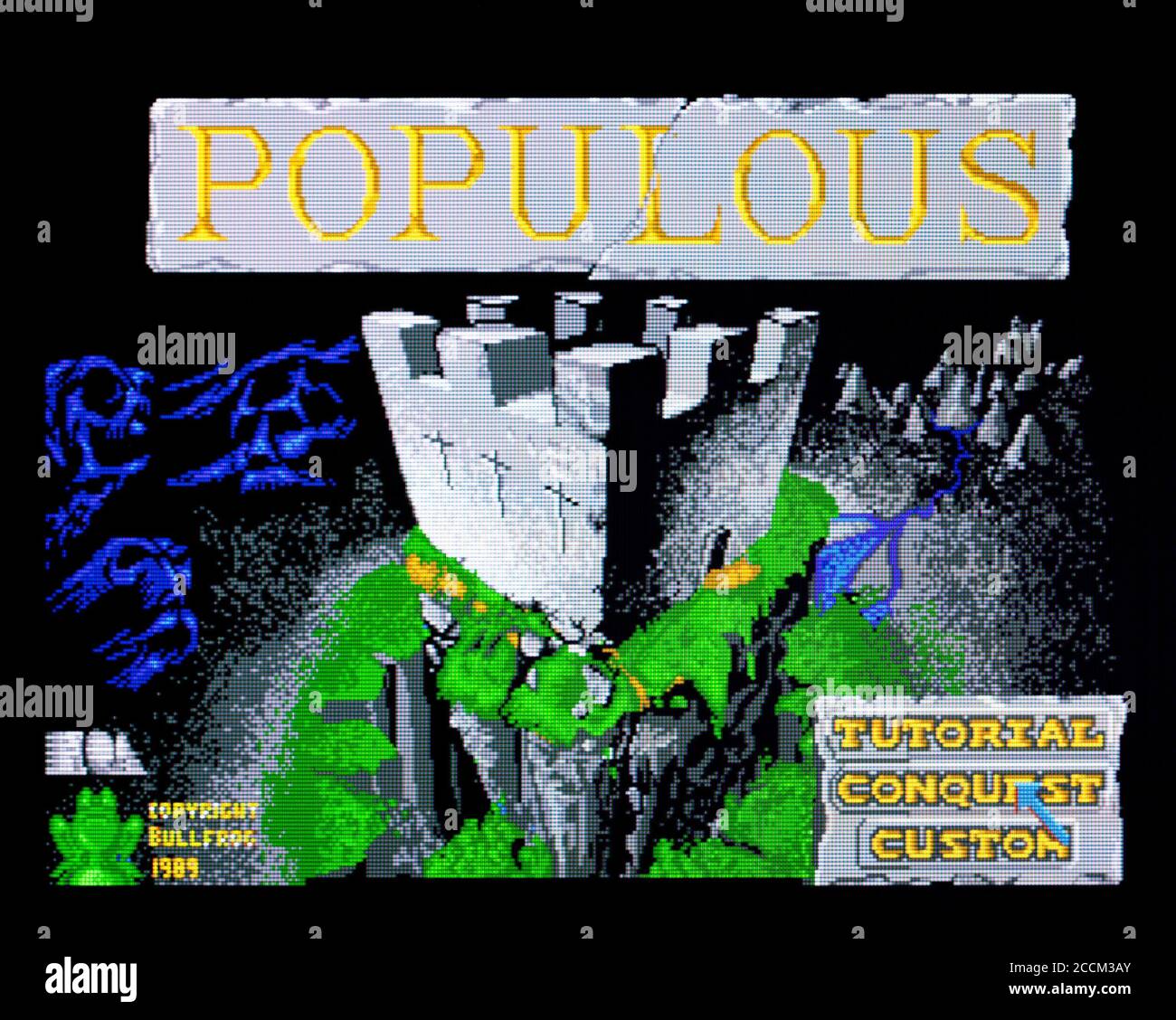 Populous - PC Engine Videogame - solo per uso editoriale Foto Stock