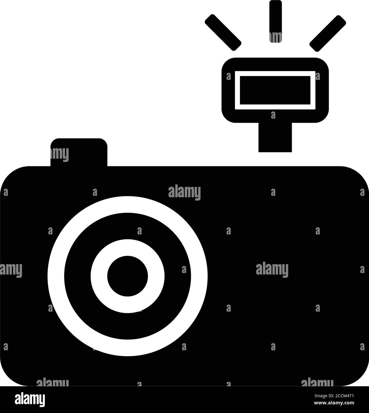 Icona del flash della fotocamera - ben organizzato e modificabile disegno vettoriale utilizzando a scopi commerciali, supporti di stampa, web o qualsiasi tipo di progetto. Illustrazione Vettoriale