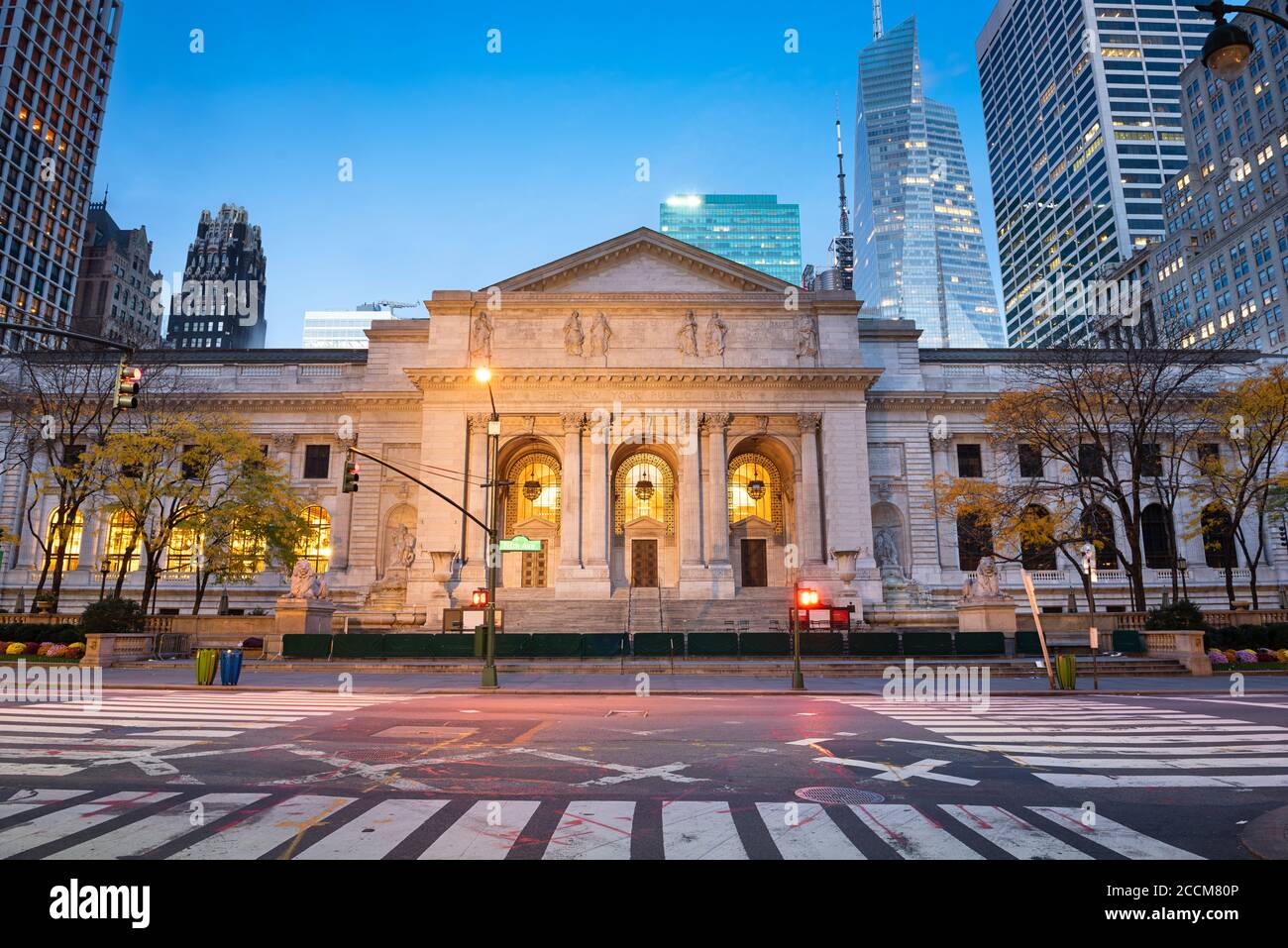 Biblioteca pubblica di New York a New York, New York, Stati Uniti. Foto Stock