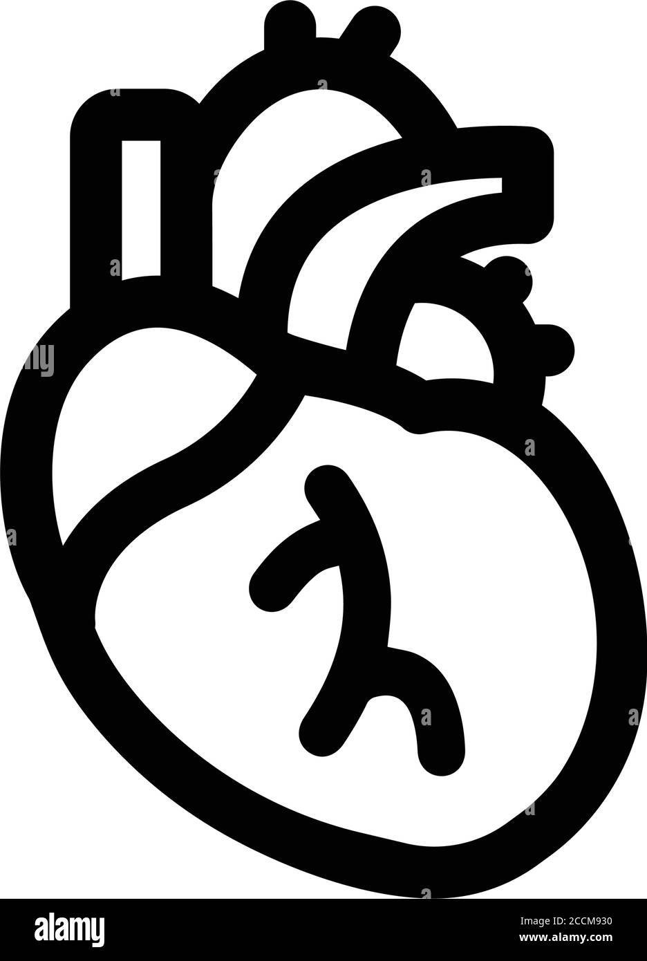 Icona cuore umano. Bel disegno e vettore completamente modificabile per uso commerciale, file stampati e presentazioni, materiali promozionali, web o qualsiasi Ty Illustrazione Vettoriale