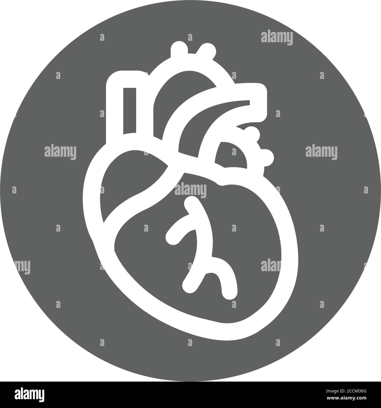 Icona cuore umano. Bel disegno e vettore completamente modificabile per uso commerciale, file stampati e presentazioni, materiali promozionali, web o qualsiasi Ty Illustrazione Vettoriale