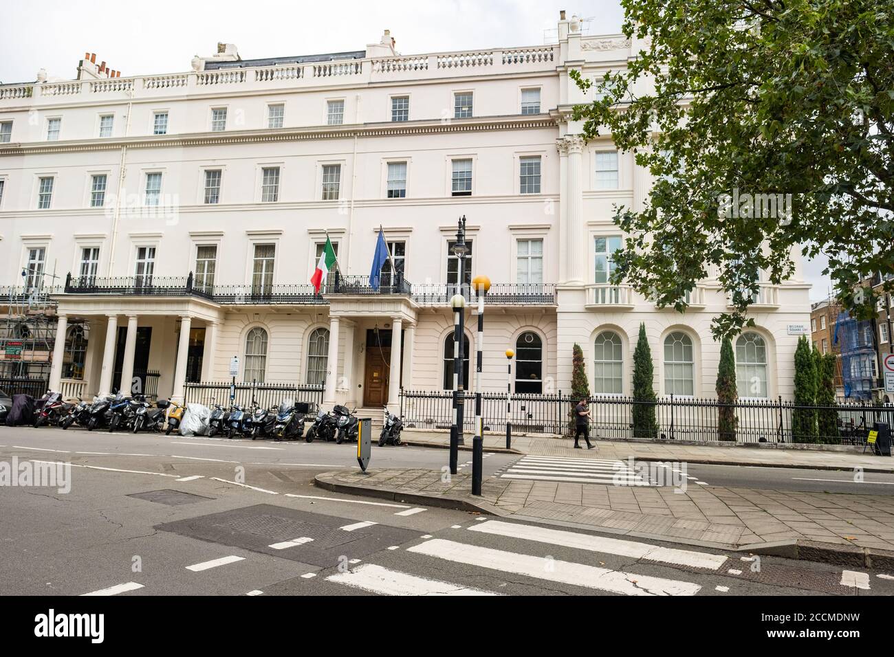 Ambasciata d'Italia, Belgrave Square Londra Foto Stock