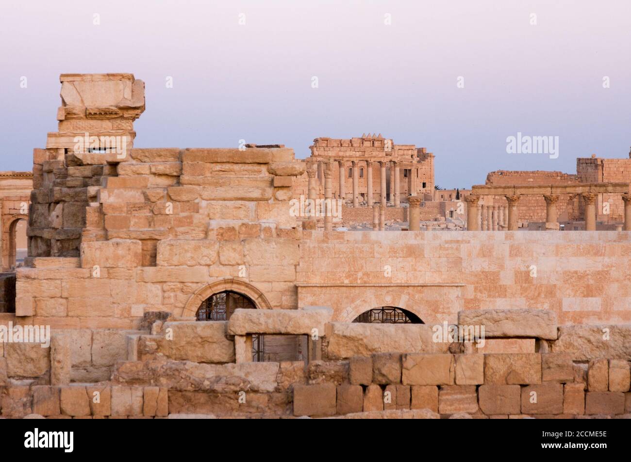 Tempio di Bel, Baal-Shamin Palmyre Siria 2009 rovine di una città antica Foto Stock