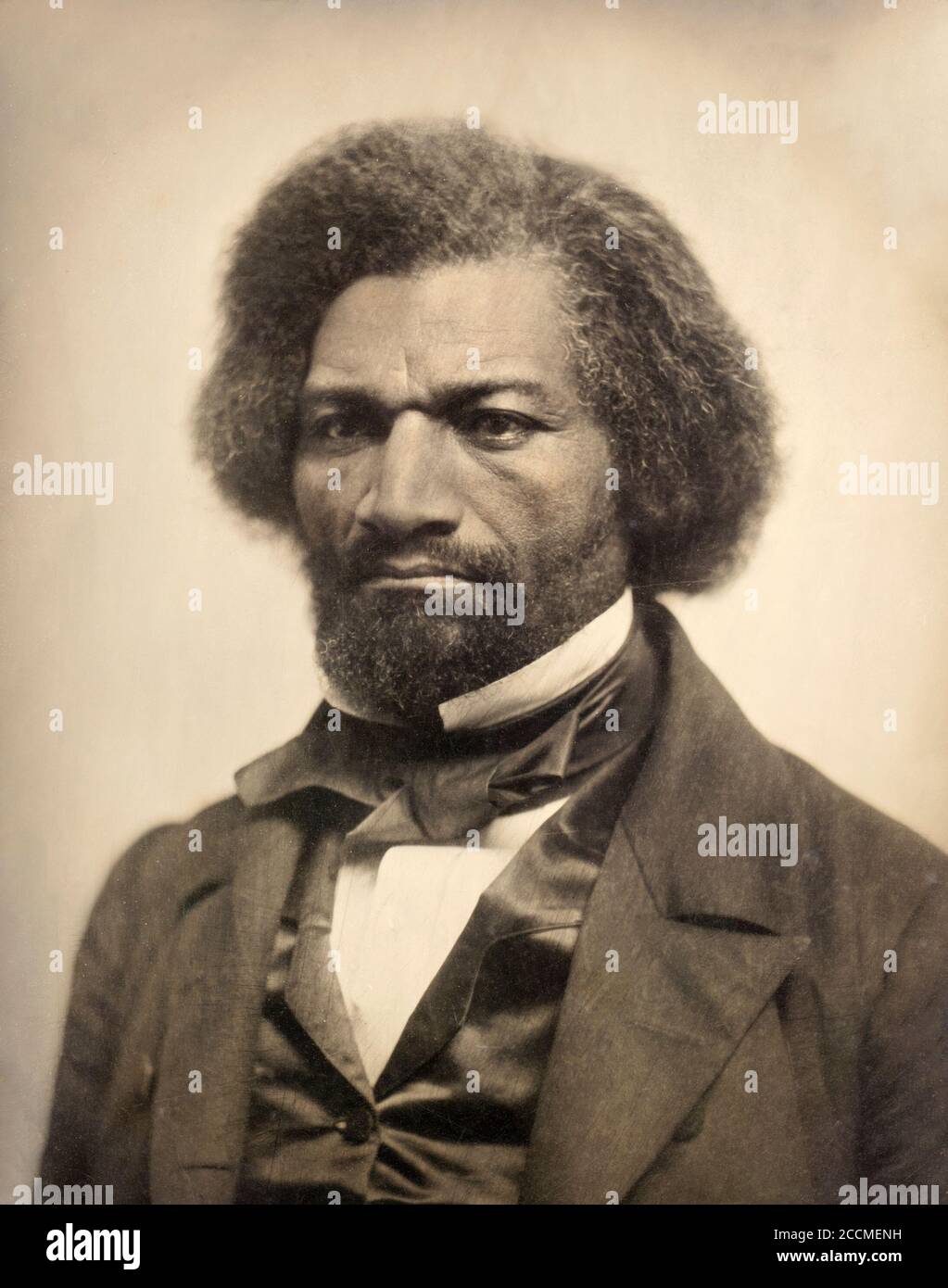 Ritratto di Federico Douglass (1818-1895), daguerrotype, 1856. Douglass, un ex schiavo, era un riformatore sociale americano, abolizionista, oratore, scrittore e statista Foto Stock