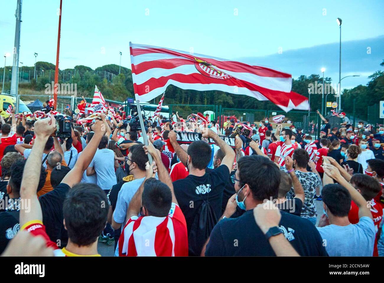 Girona, Spagna. 23 agosto 2020. Playoff spagnolo Liga SmartBank calcio partita Girona vs Elche al Municipal Montilivi Stadium, Girona, 23 agosto, 2020. La Liga/Cordon Press Credit: CORDON PRESS/Alamy Live News Foto Stock