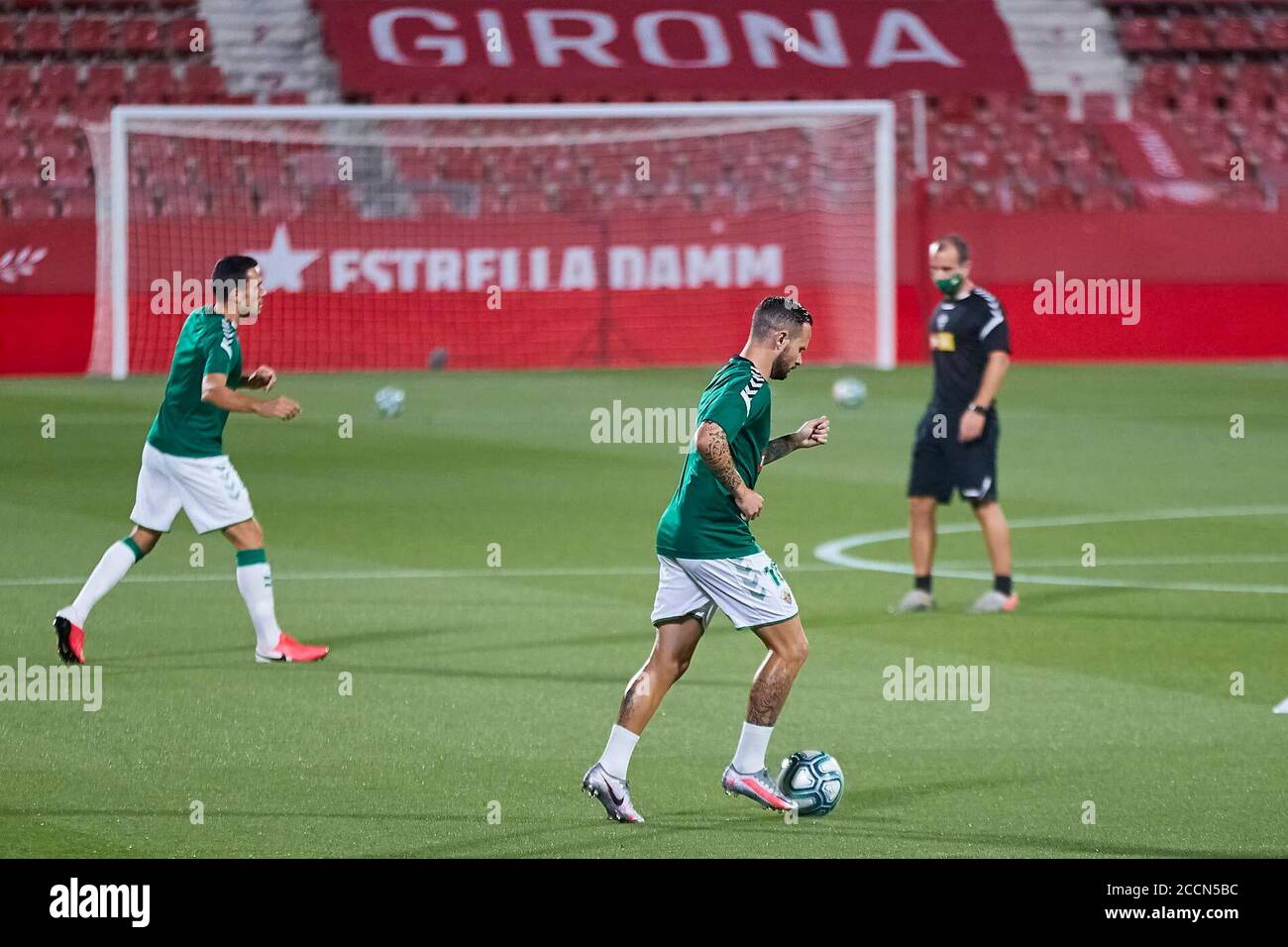 Girona, Spagna. 23 agosto 2020. Playoff spagnolo Liga SmartBank calcio partita Girona vs Elche al Municipal Montilivi Stadium, Girona, 23 agosto, 2020. La Liga/Cordon Press Credit: CORDON PRESS/Alamy Live News Foto Stock