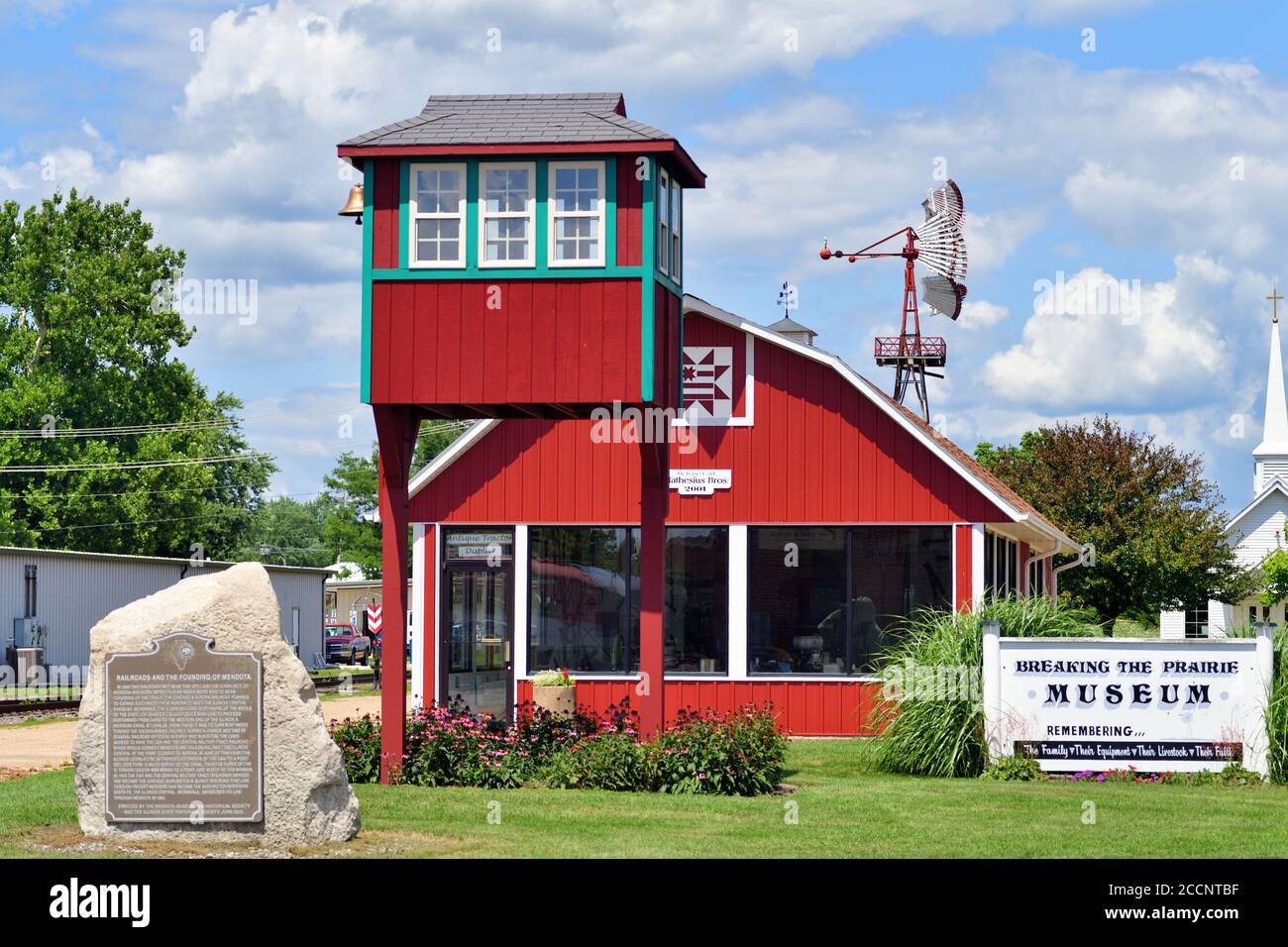 Mendota, Illinois, Stati Uniti. The Breaking the Prairie Museum nella piccola comunità nord-centrale dell'Illinois di Mendota. Foto Stock