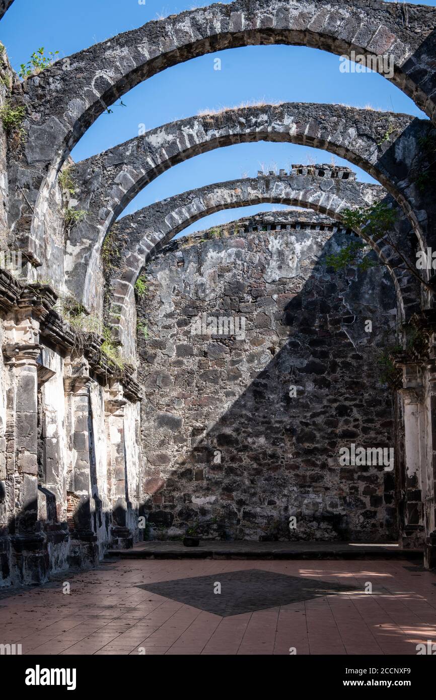 Contaduria (antico forte e rovine della chiesa) a San Blas, Messico Foto Stock