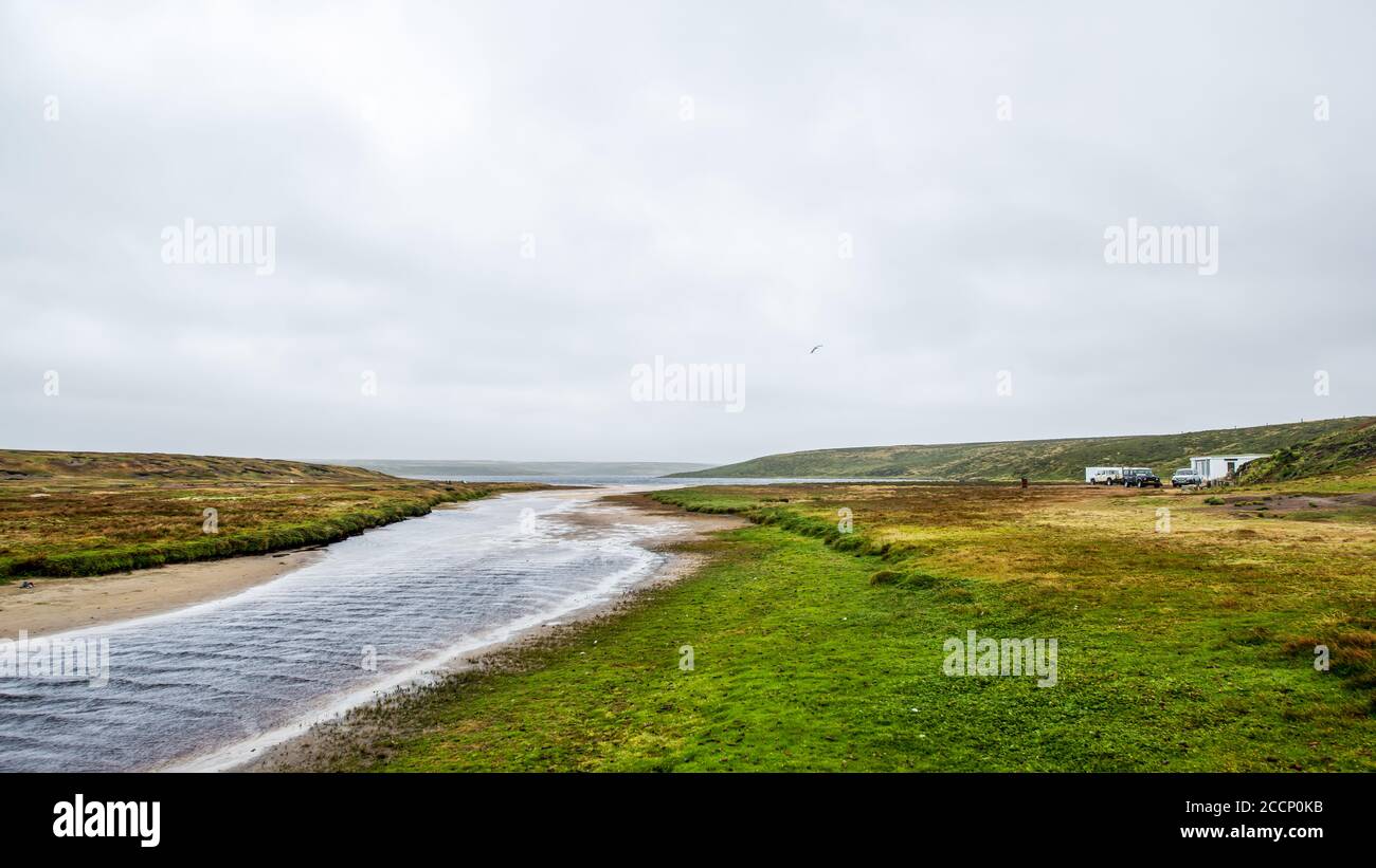 Concordia Bay, East Falkland Island Foto Stock