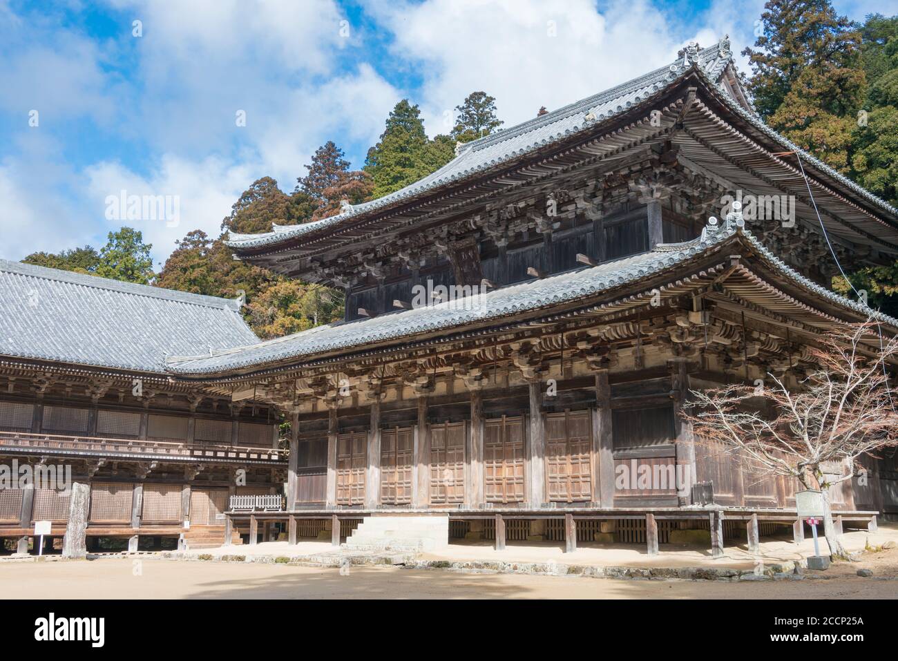 Hyogo, Giappone - il tempio di Engyoji a Himeji, Hyogo, Giappone. Il tempio fu originariamente costruito nel 966. Foto Stock