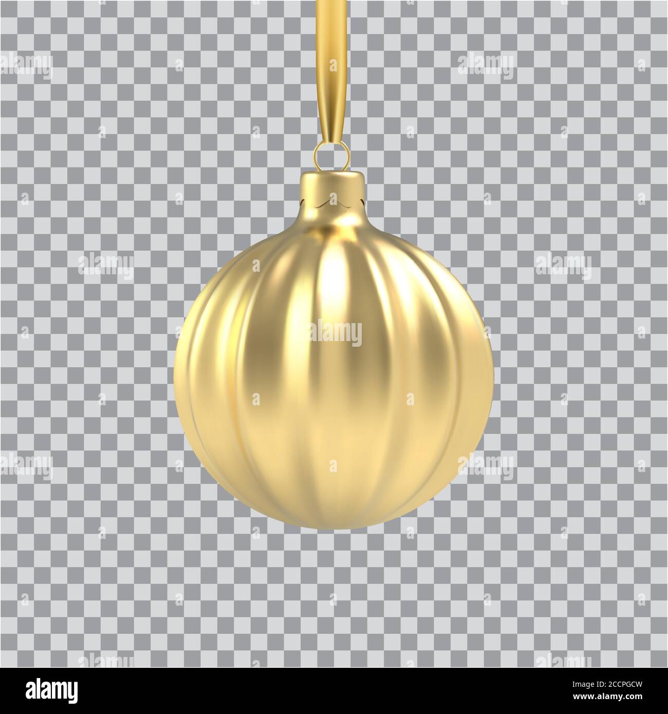 Giocattolo realistico oro albero di Natale sotto forma di spirale. Illustrazione Vettoriale