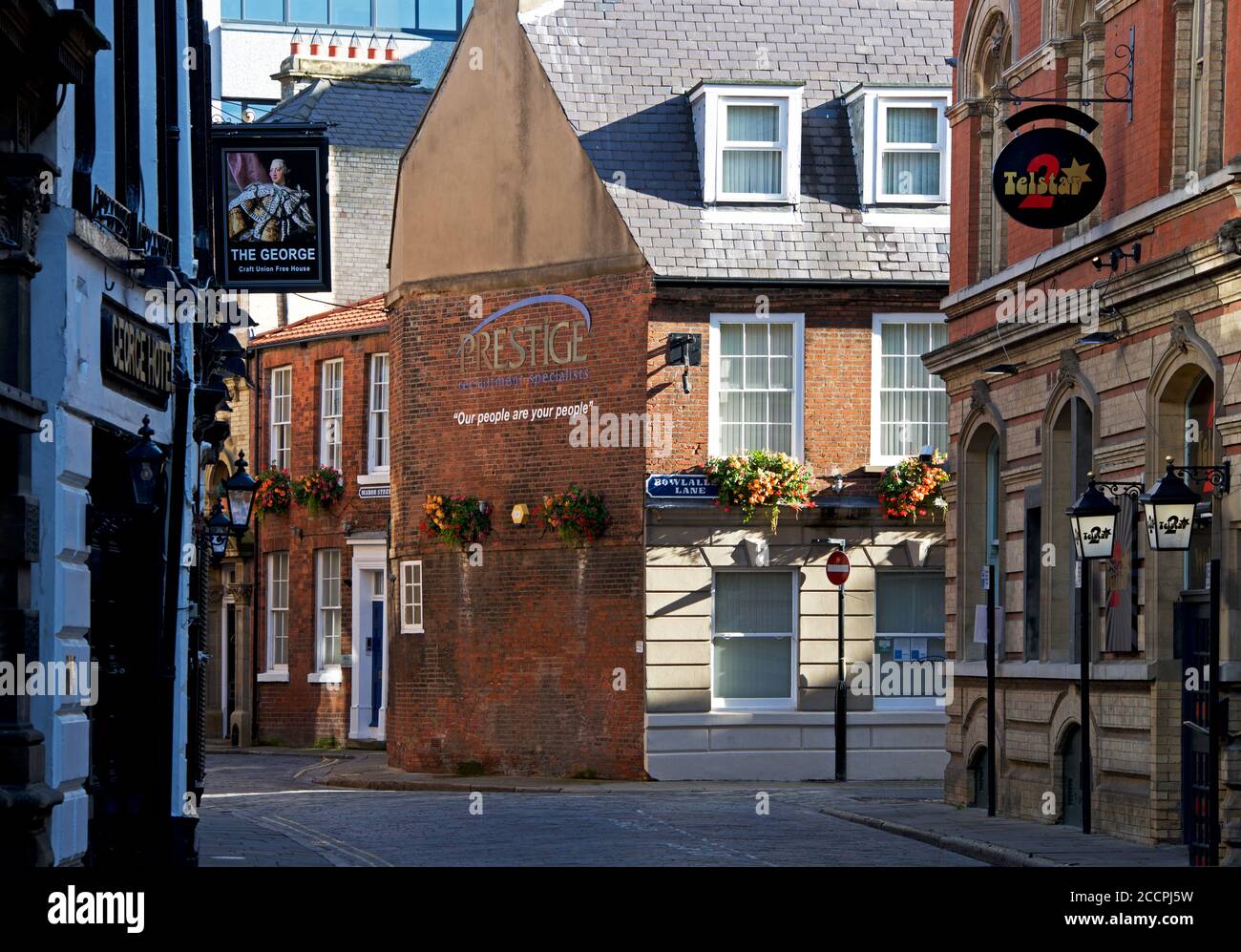 Strada chiamata la terra di zenzero verde nella città vecchia, Hull, Humbedrside, Yorkshire orientale, Inghilterra Regno Unito Foto Stock