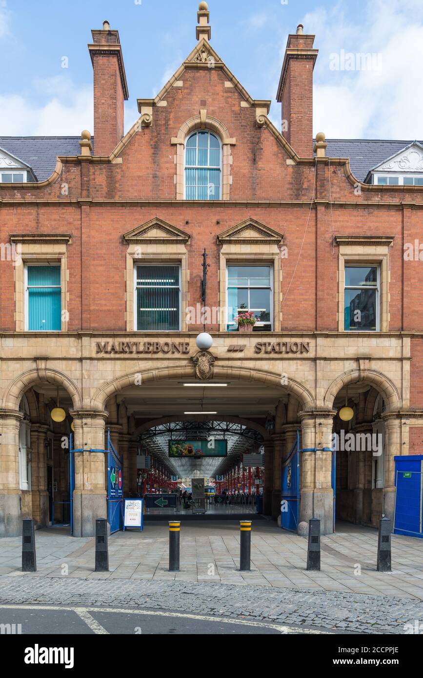 Stazione ferroviaria di Marylebone a Melrose Place, Marylebone, Londra, Inghilterra, Regno Unito Foto Stock