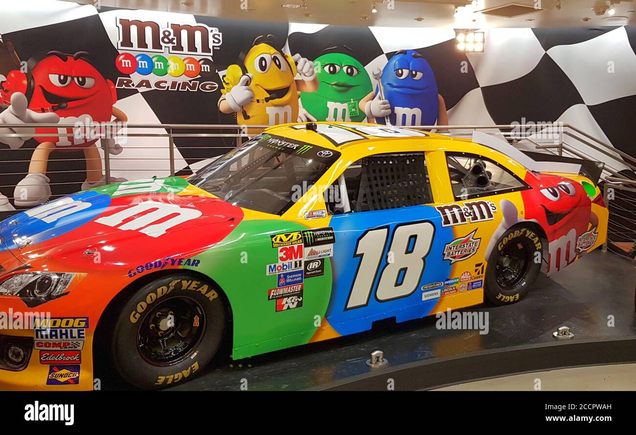 Kyle Busch's Racecar presso M&M's World, Las Vegas Nevada, Stati Uniti Foto Stock