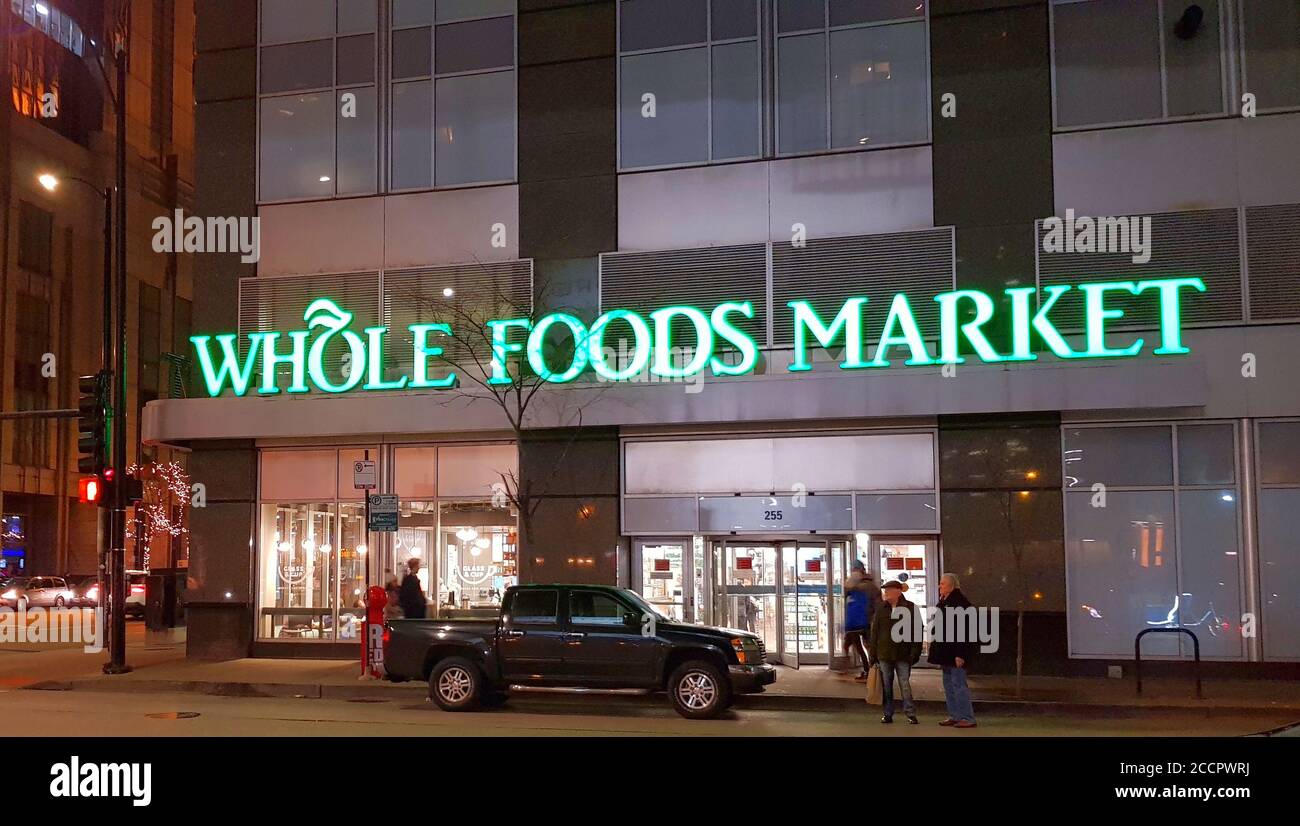 Whole Foods Market, Chicago, Illinois, Stati Uniti Foto Stock