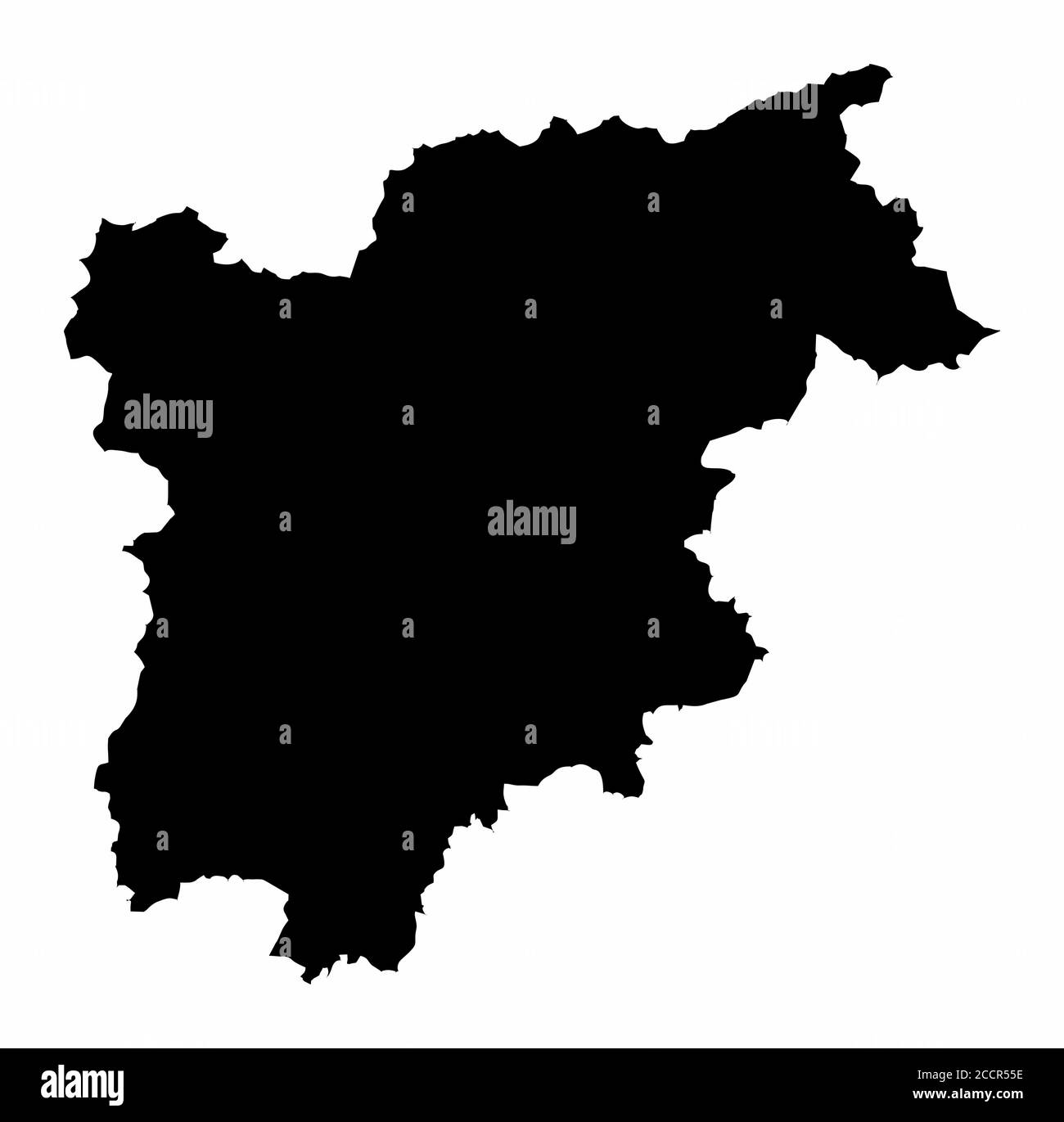 Mappa della regione Trentino-Alto Adige Illustrazione Vettoriale