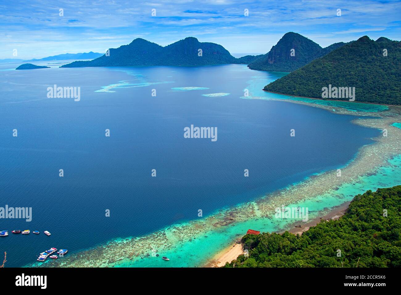 Atollo a semporna, borneo Foto Stock