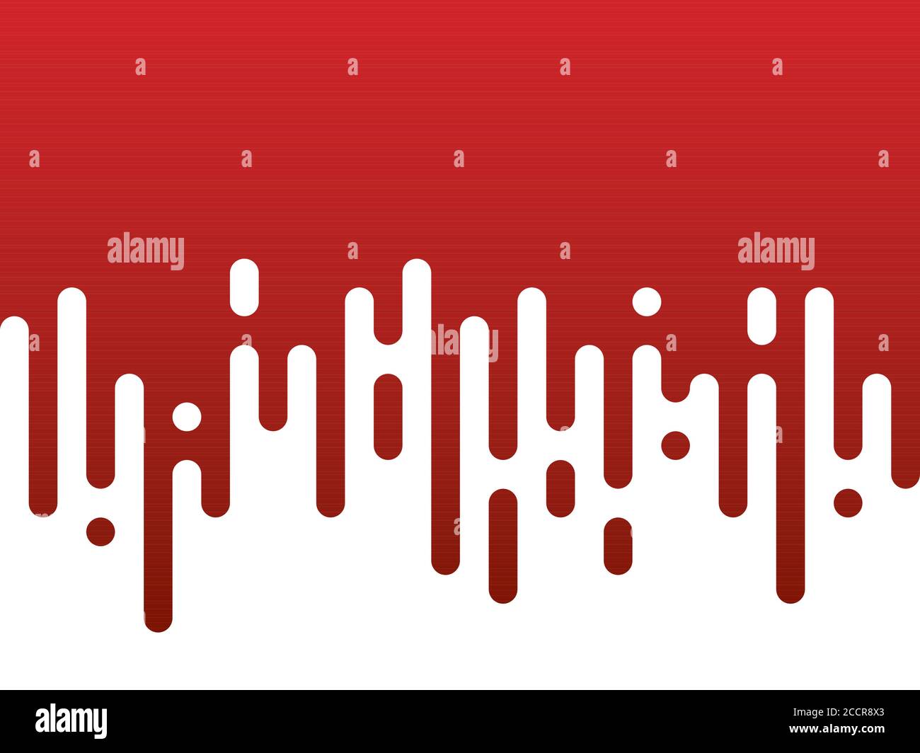 Gocciolamento rosso di sangue o transizione della vernice. Effetto mezzitoni. Semplice illustrazione vettoriale piatta Illustrazione Vettoriale