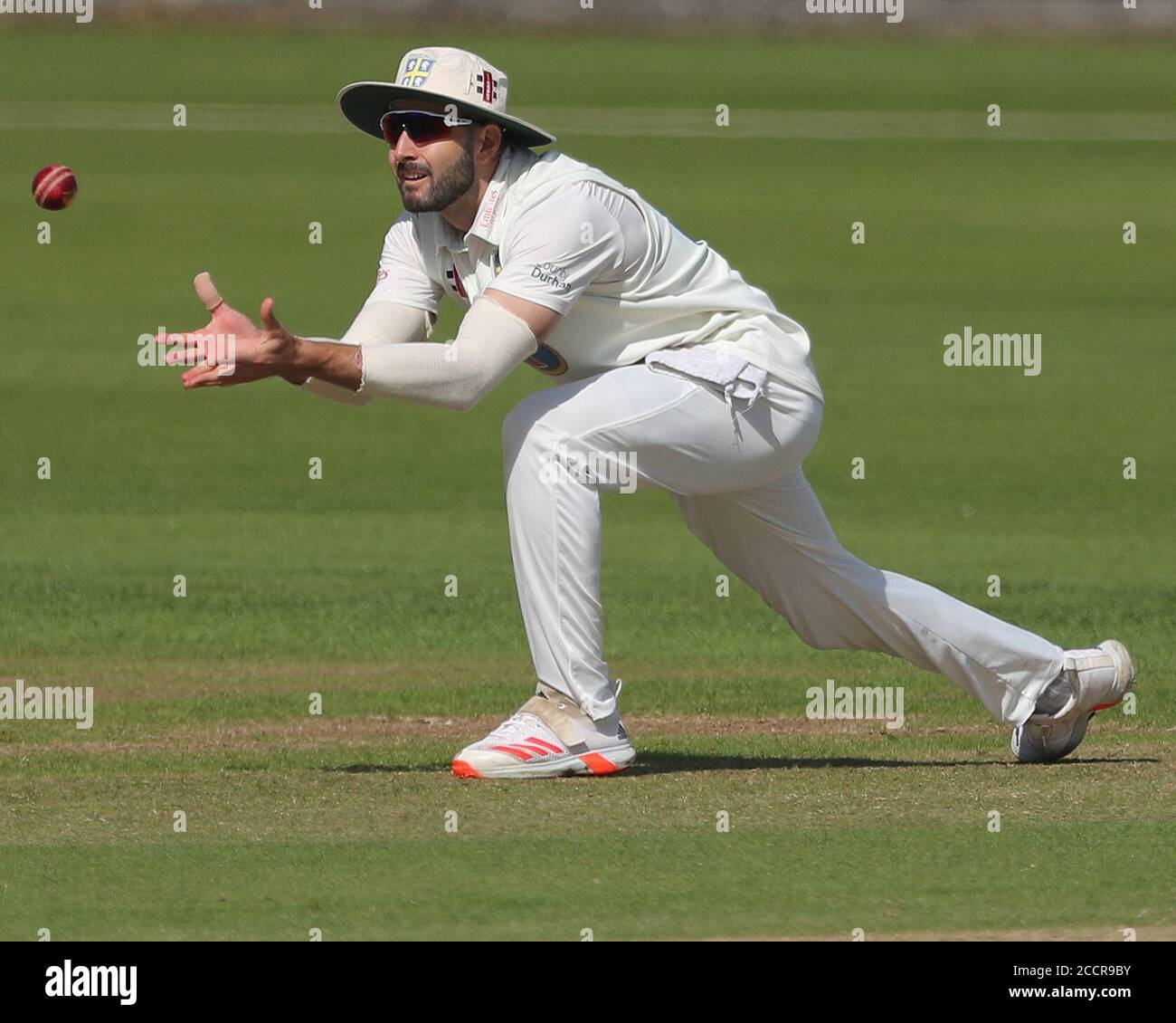 CHESTER LE STREET, INGHILTERRA. 24 AGOSTO 2020 Gareth Harte di Durham durante la partita del Bob Willis Trophy tra il Durham County Cricket Club e il Derbyshire County Cricket Club a Emirates Riverside, Chester le Street (Credit: Mark Fletcher | MI News) Credit: MI News & Sport /Alamy Live News Foto Stock