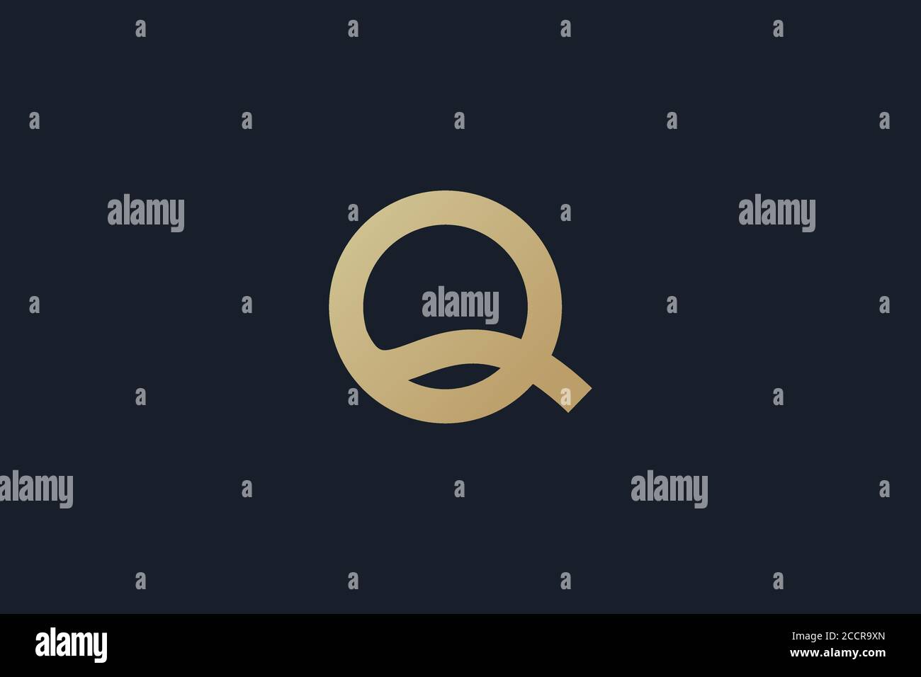 Logo Letter Q . logo moderno e creativo . illustrazione vettoriale Illustrazione Vettoriale