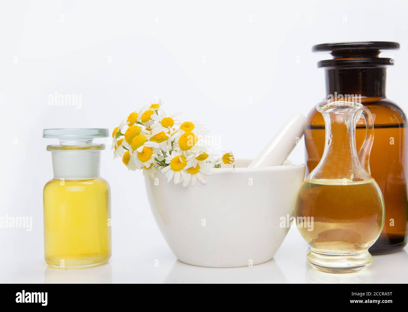 Botanica organica naturale e vetreria scientifica, medicina alternativa alle erbe. Foto Stock