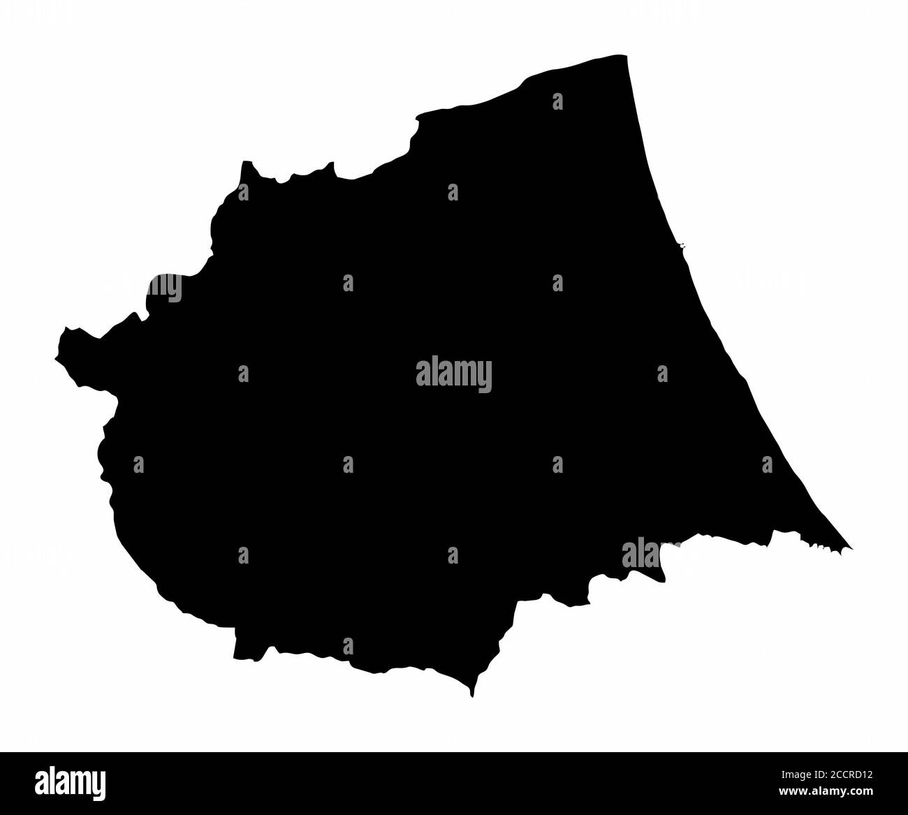 Mappa della provincia di Teramo Illustrazione Vettoriale