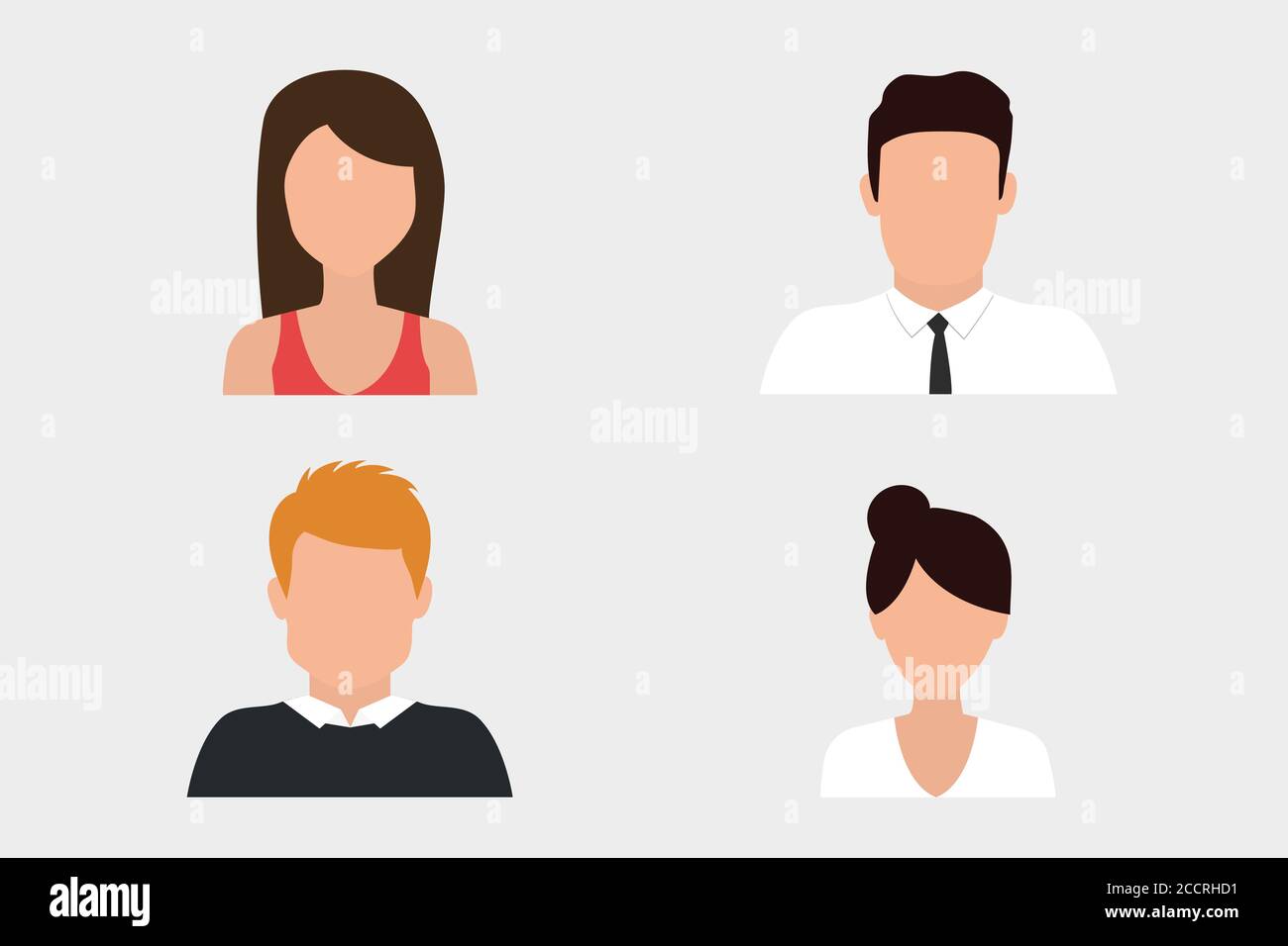 Silhouette vettoriali di uomini e donne, un gruppo di uomini d'affari in piedi Illustrazione Vettoriale