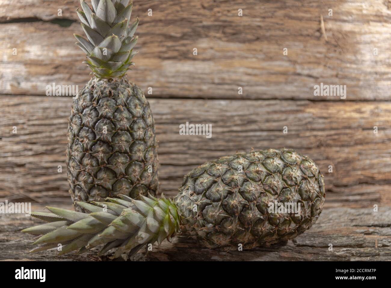 Frutta di ananas. Nota anche come ananas, è un'infutescenza tropicale caratterizzata come pianta monocotiledona della famiglia delle bromeliadi del subf Foto Stock