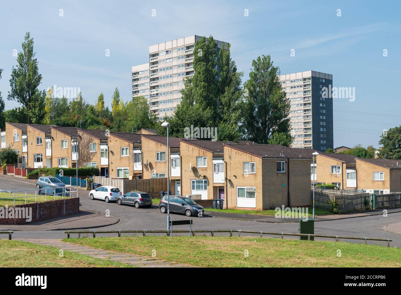 Consiglio di alloggi a Druids Heath, Birmingham, Regno Unito Foto Stock