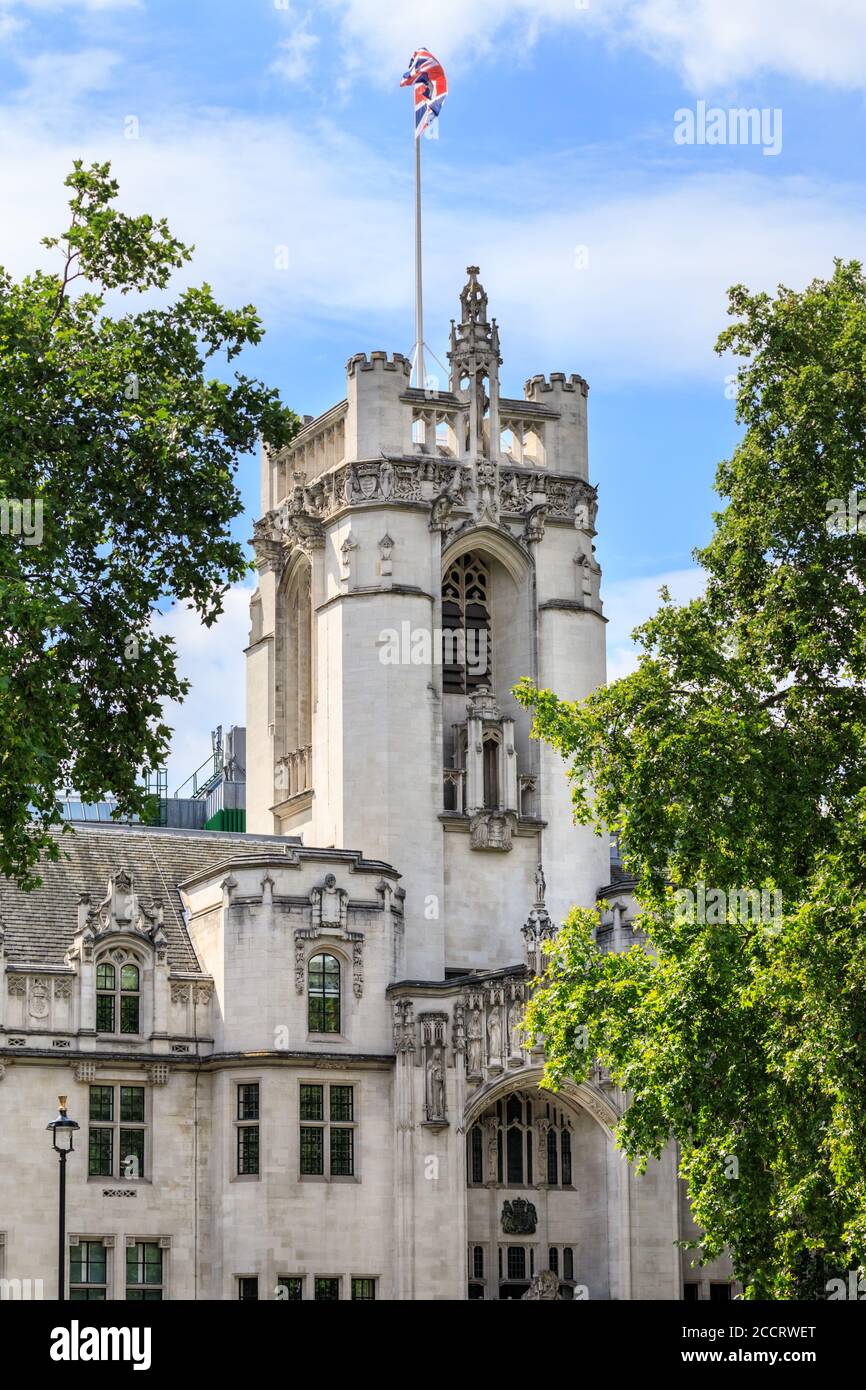 L'esterno della Corte Suprema Britannica, edificio storico, Westminster, Londra, Inghilterra, Regno Unito Foto Stock
