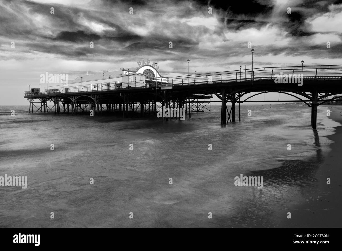 Cleethorpes Pier, Cleethorpes Town, North East Lincolnshire; Inghilterra; Regno Unito Foto Stock