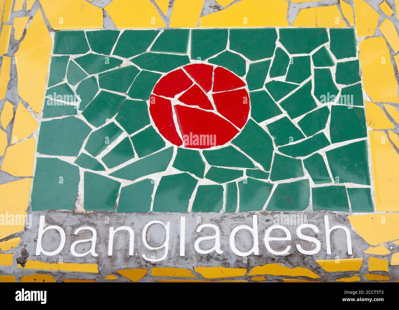 Ceramica Bangladesh, bandiera del Bangladesh Foto Stock
