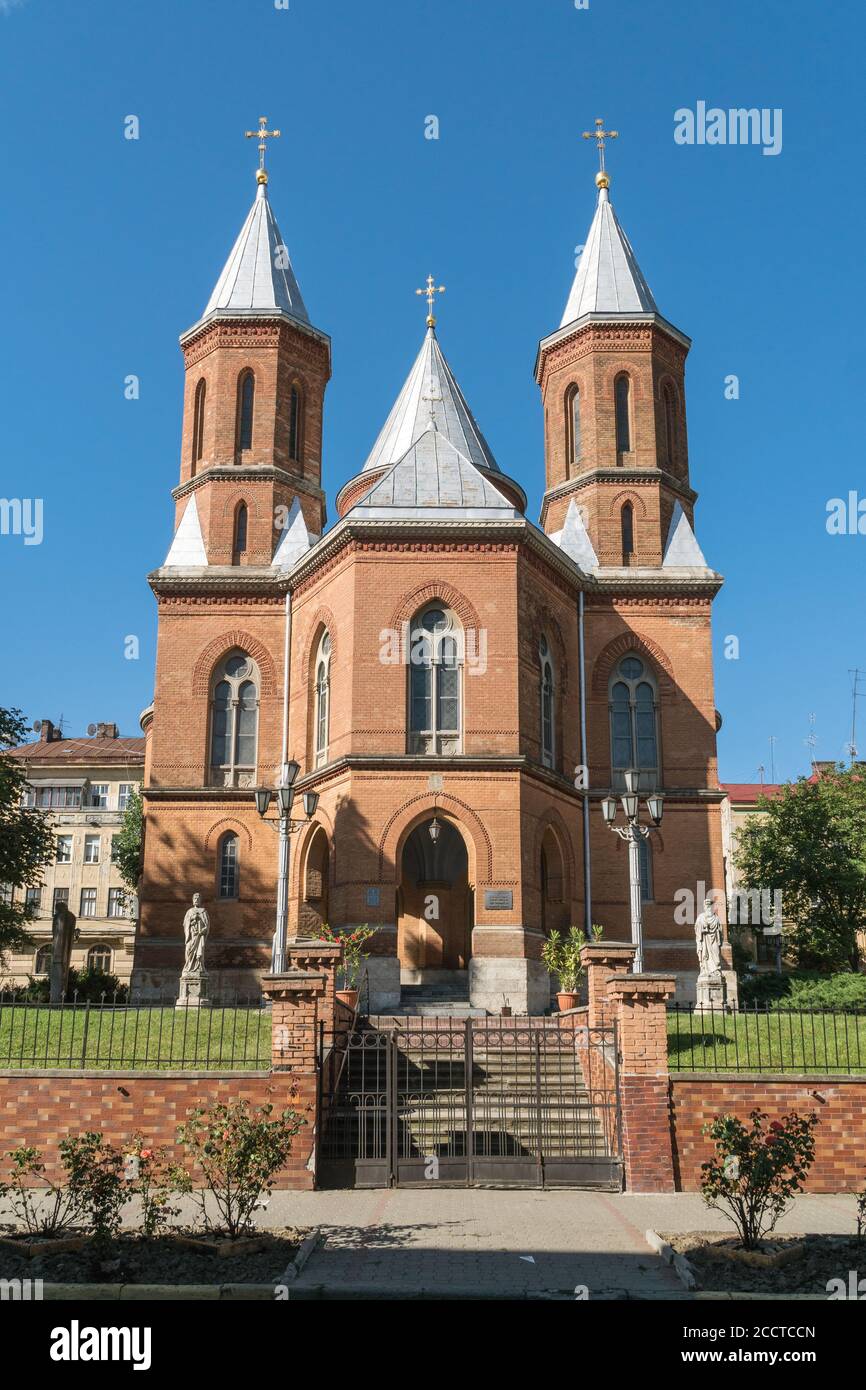 Sala d'organo situata nell'ex chiesa armena di Chernivtsi, Ucraina. Viaggi desrinations e luoghi di avvistseeng in Ucraina Foto Stock