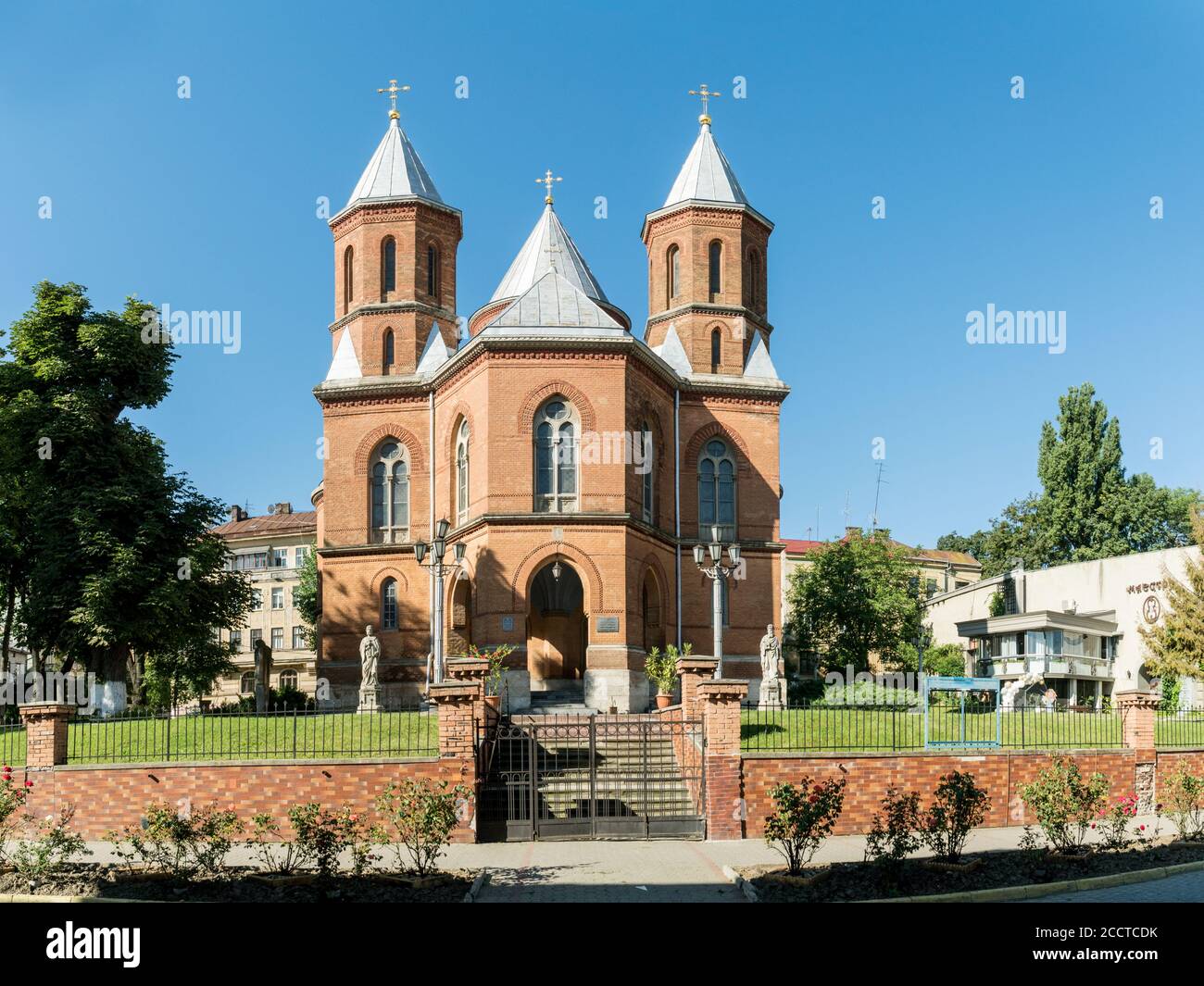 Sala d'organo situata nell'ex chiesa armena di Chernivtsi, Ucraina. Viaggi desrinations e luoghi di avvistseeng in Ucraina Foto Stock