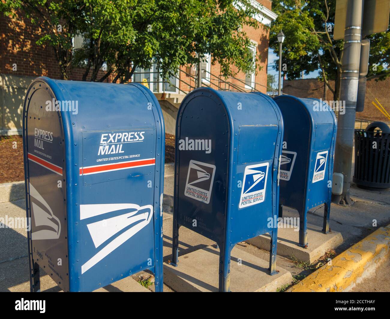 Caselle postali del servizio postale degli Stati Uniti. Forest Park, Illinois. Foto Stock