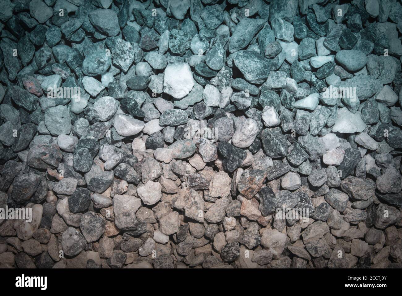 Sfondo di piccoli ciottoli colorati come struttura Foto Stock