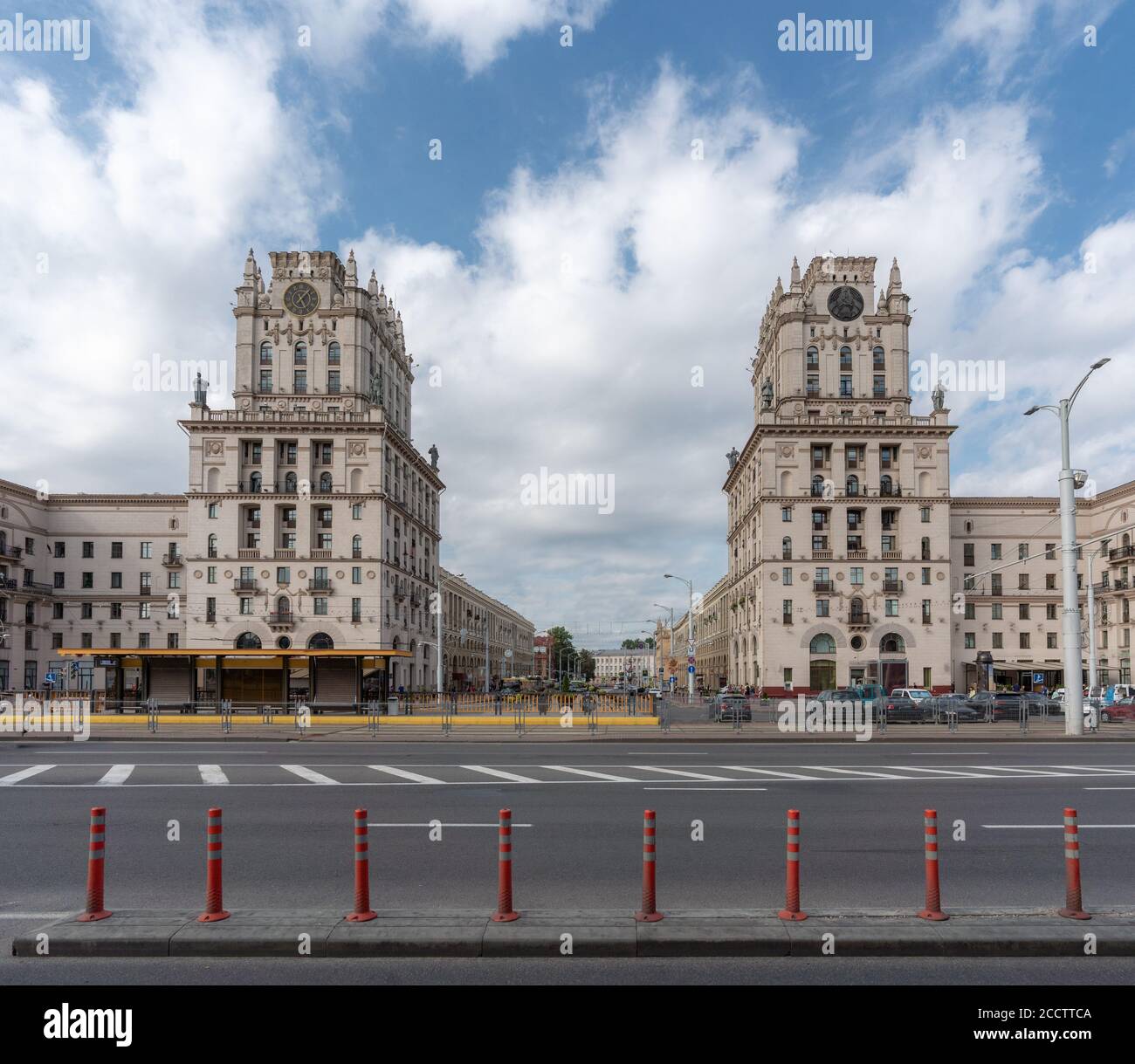 Le porte delle Torri di Minsk - Minsk, Bielorussia Foto Stock