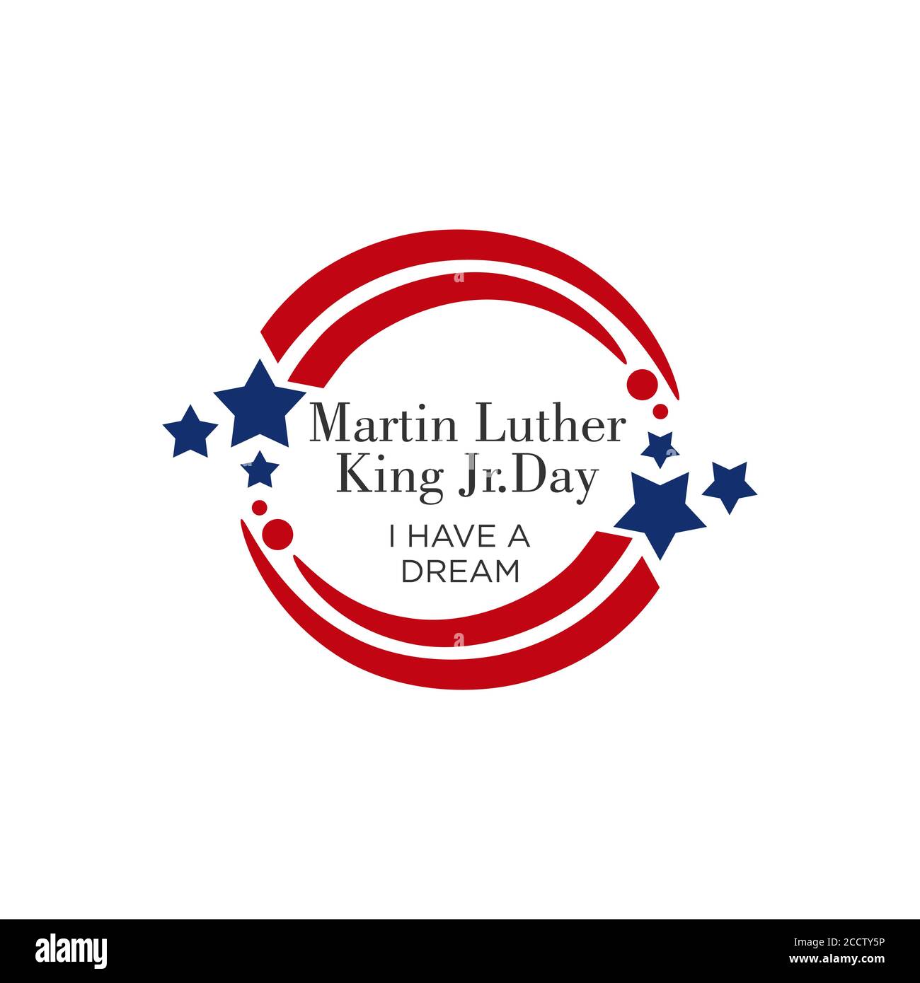 martin luther king giorno banner layout disegno, illustrazione vettoriale Illustrazione Vettoriale